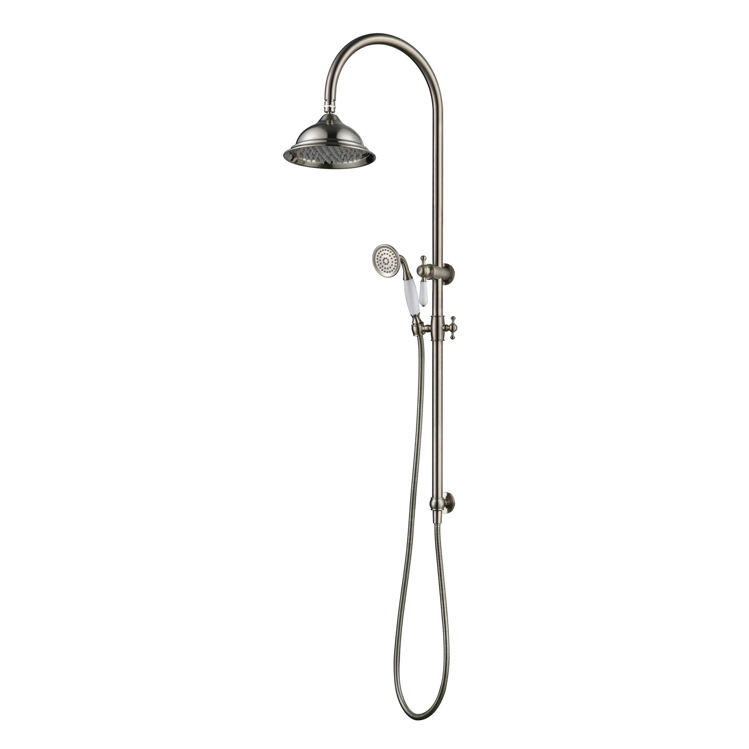 MODERN NATIONAL BORDEAUX SHOWER COLUMN SET ⁠⁠BRUSHED NICKEL