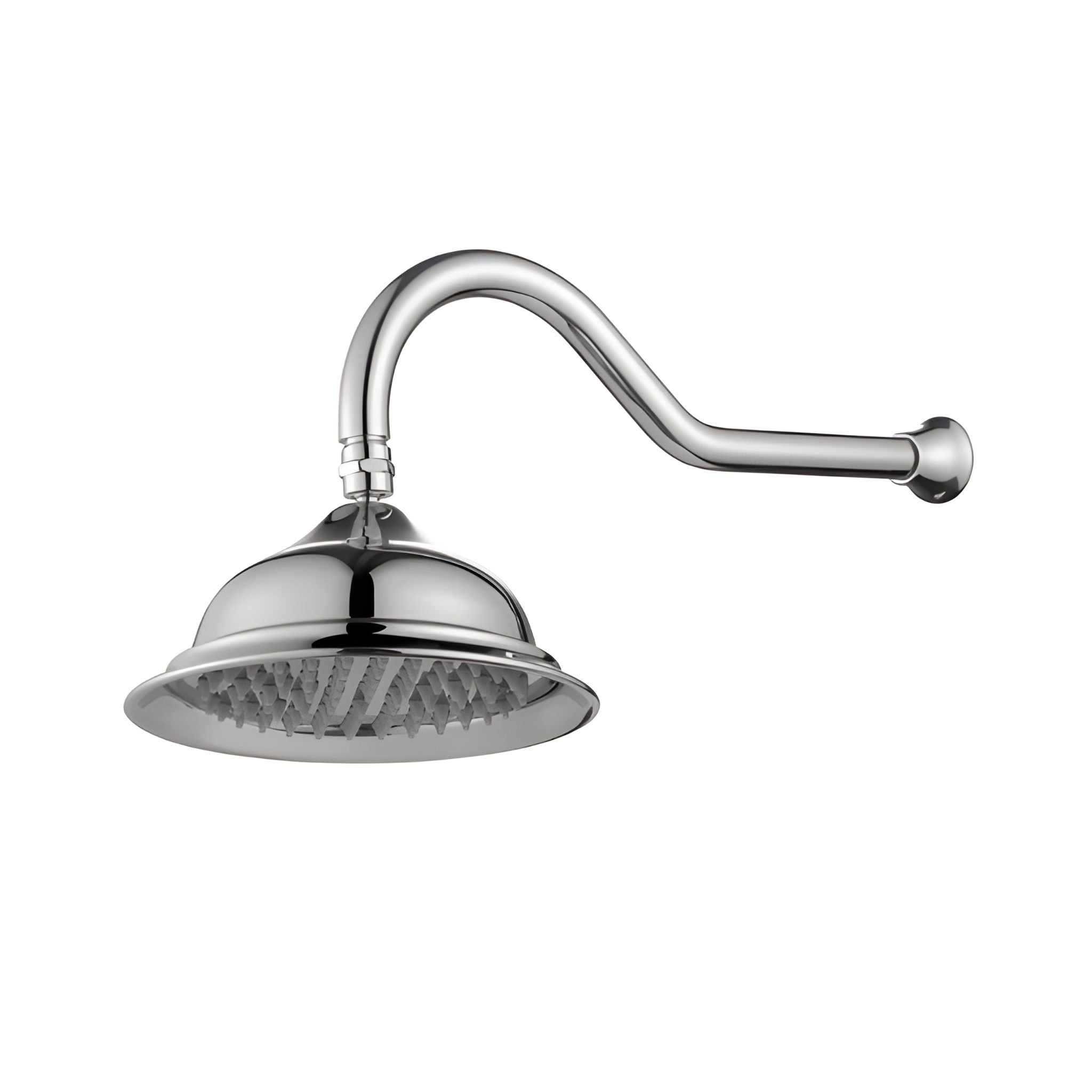 MODERN NATIONAL BORDEAUX SHOWER ARM WITH HEAD ⁠⁠505MM CHROME