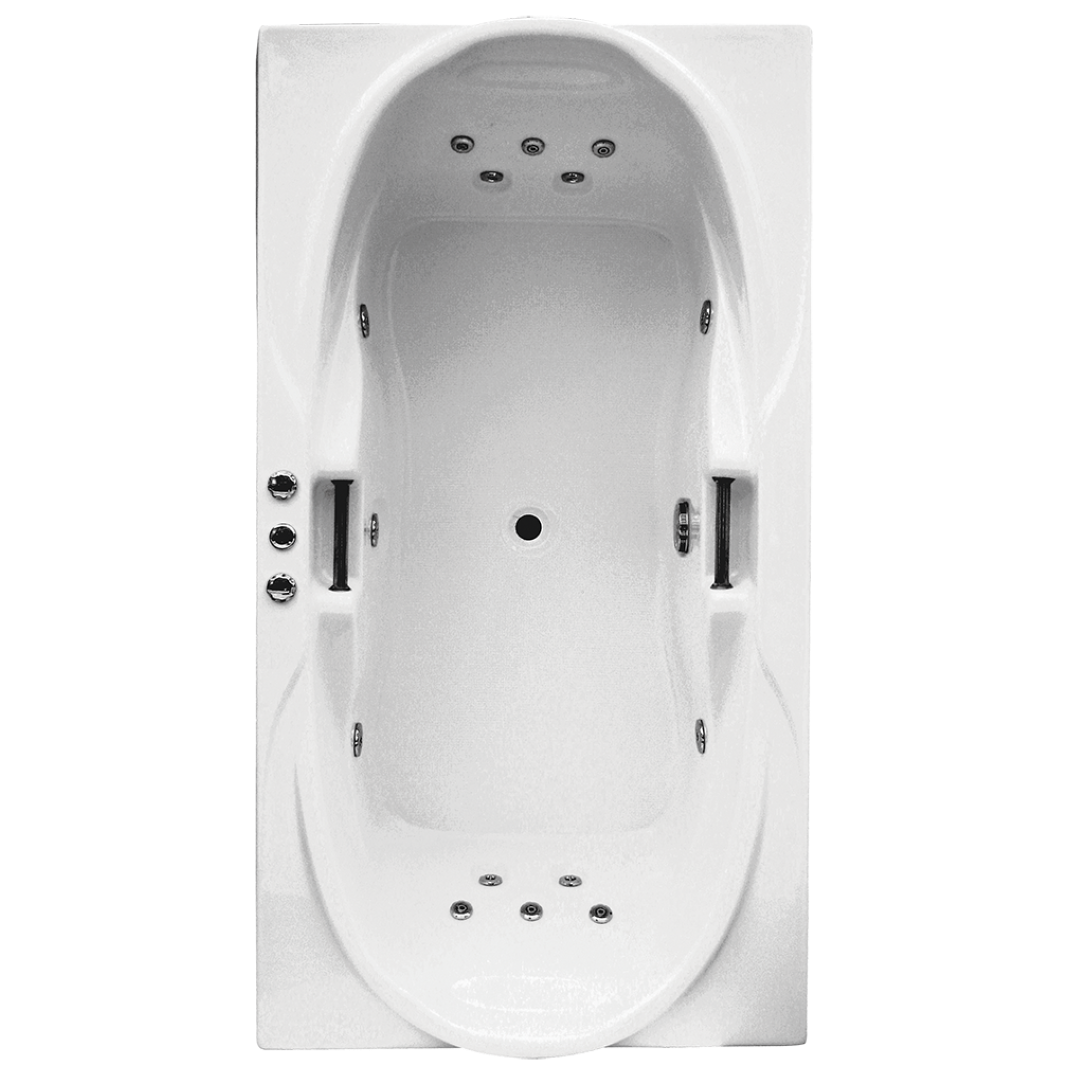 BROADWAY CASTILLA SPA BATHTUB GLOSS WHITE 1800MM WITH 15-JETS