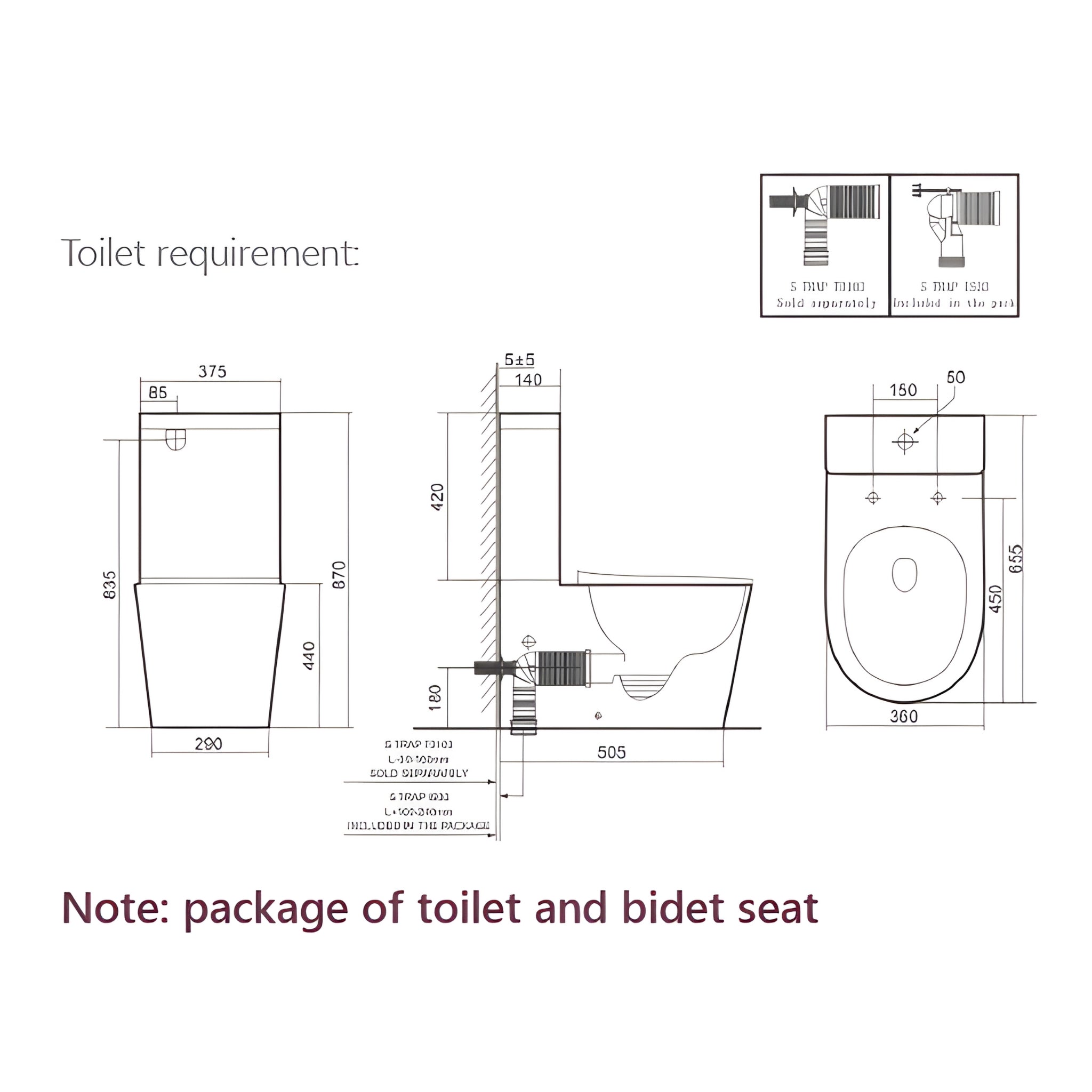 LAFEME CATANIA STANDARD VEGA RIMLESS BACK TO WALL TORNADO SMART TOILET WHITE