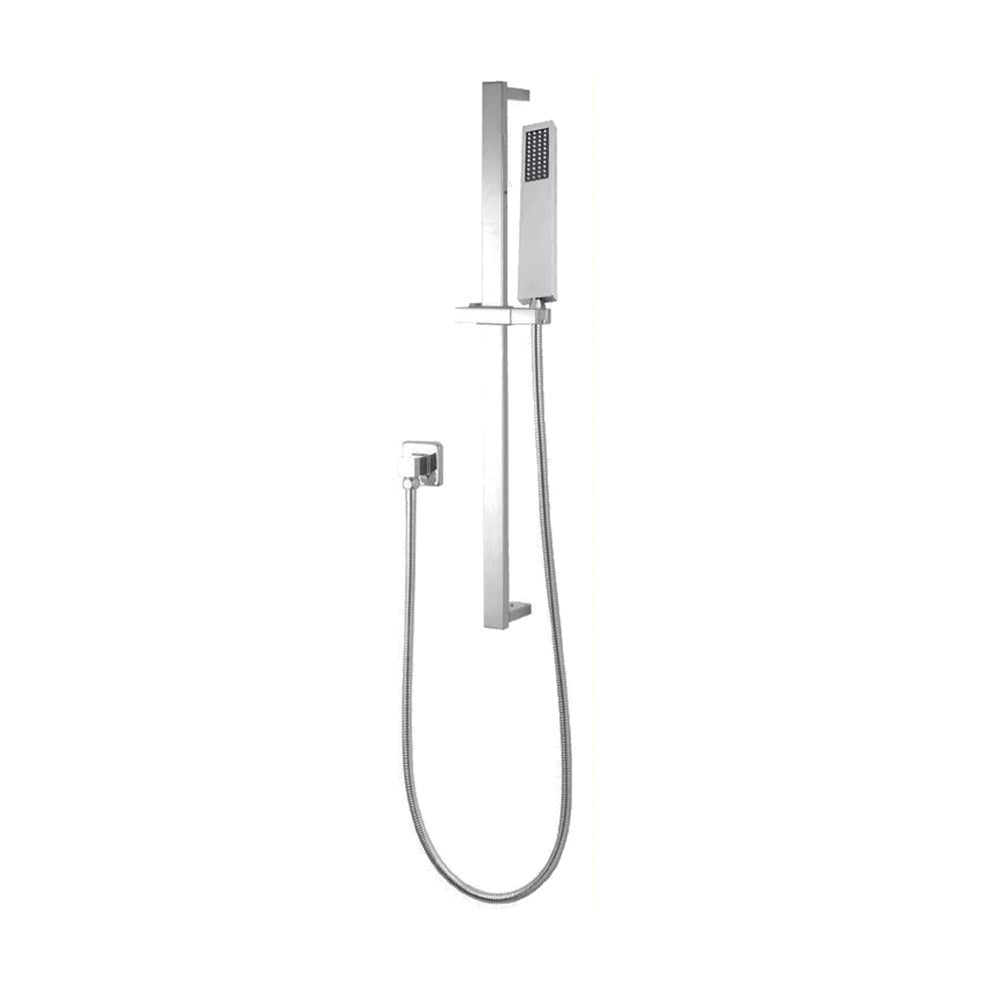 AQUAPERLA SHOWER ON RAIL WITH HAND HELD SHOWER 700MM BRUSHED NICKEL