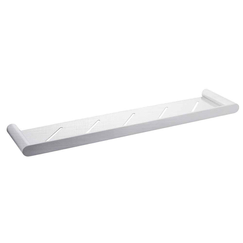 AQUAPERLA RUSHY SHELF 550MM BRUSHED NICKEL