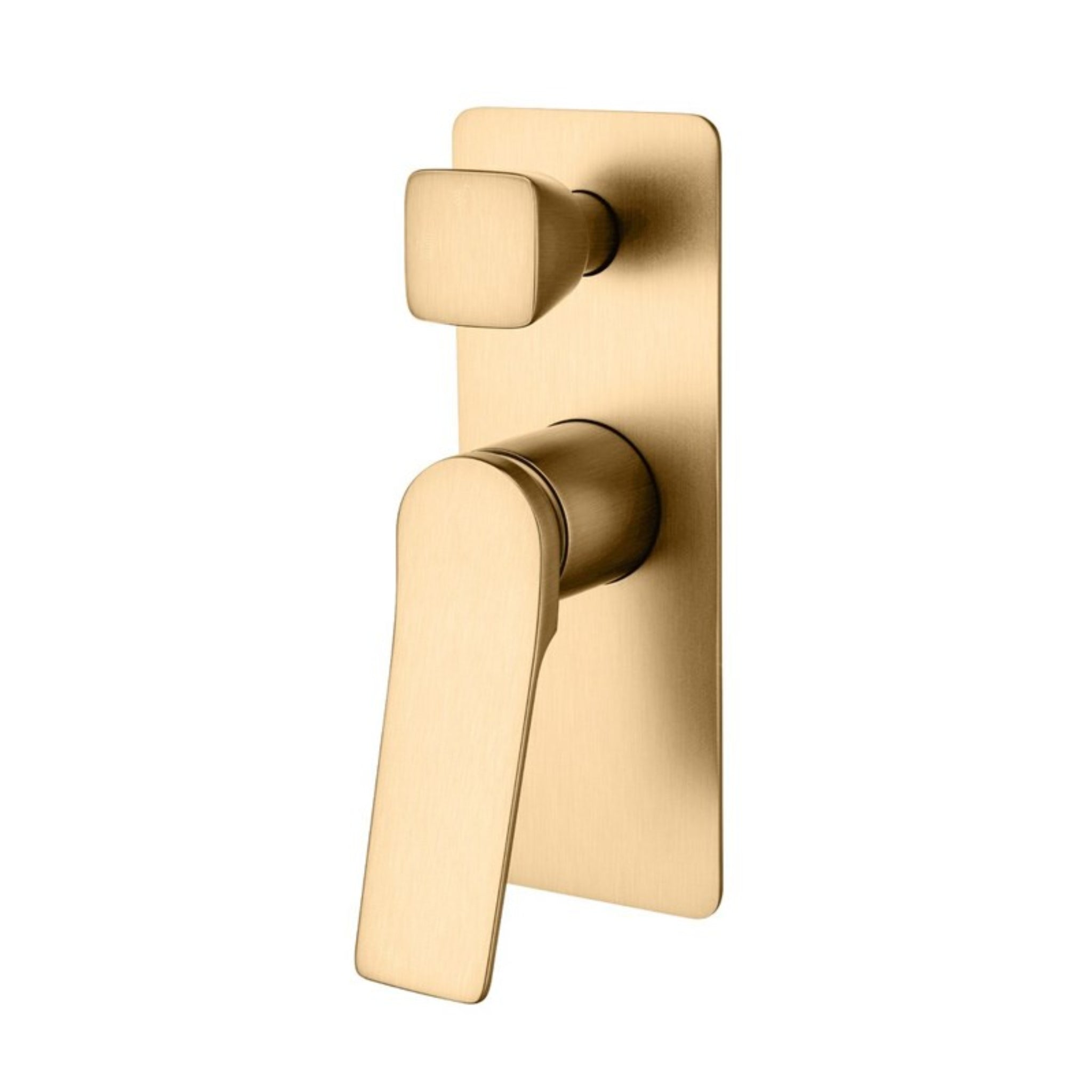 AQUAPERLA RUSHY WALL MIXER WITH DIVERTER 205MM BRUSHED BRASS