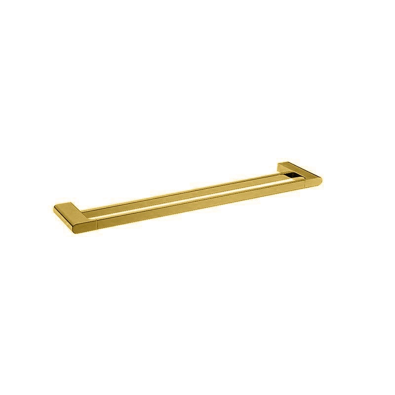 AQUAPERLA VOG DOUBLE TOWEL RAIL BRUSHED BRASS (AVAILABLE IN 600MM AND 800MM)