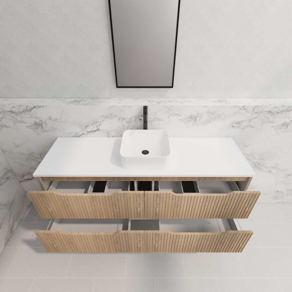 RIVA BALI AMERICAN OAK 1500MM SINGLE BOWL FLOOR STANDING VANITY