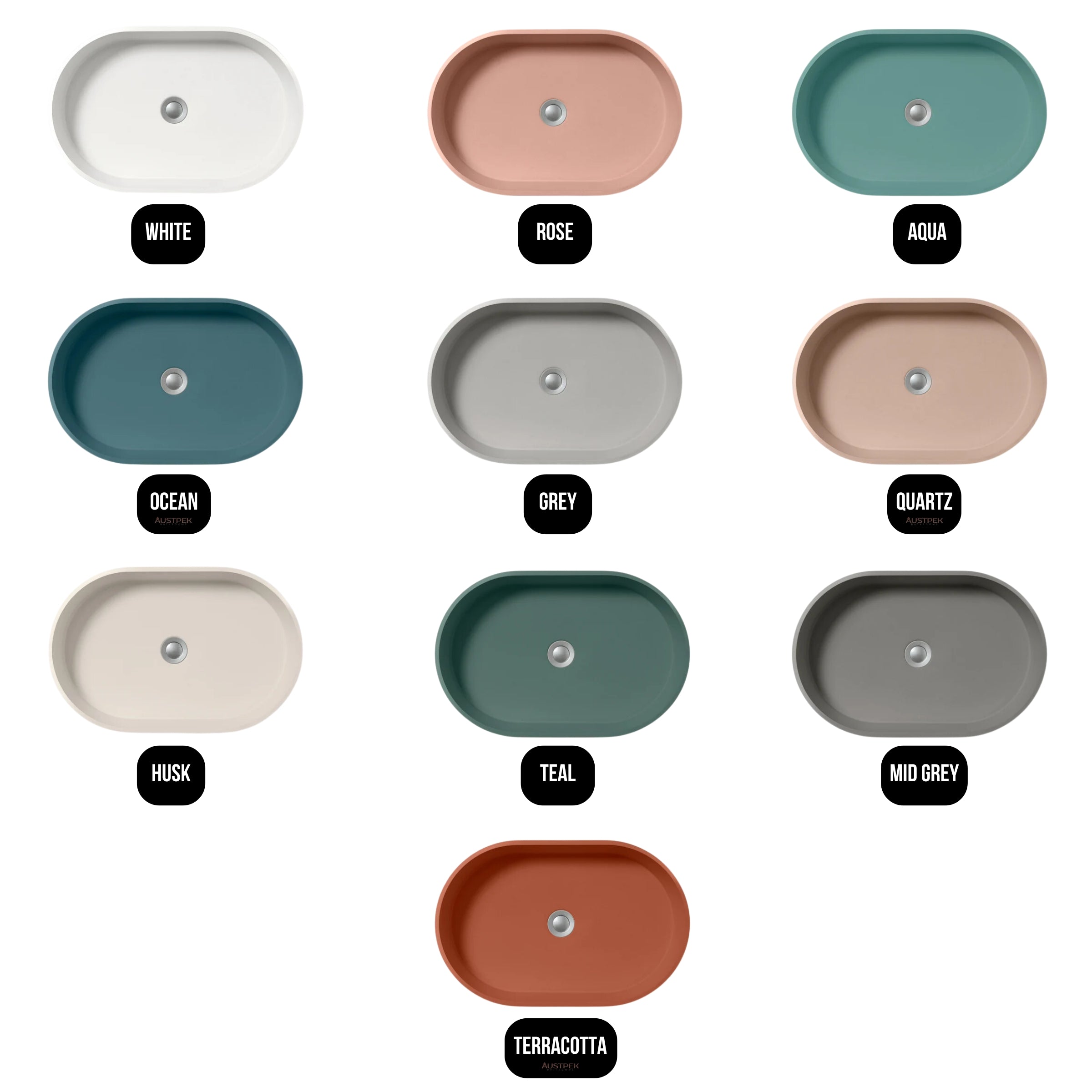 CONCRETE STUDIO BILYA ABOVE COUNTER HUNG BASIN TEAL 540MM