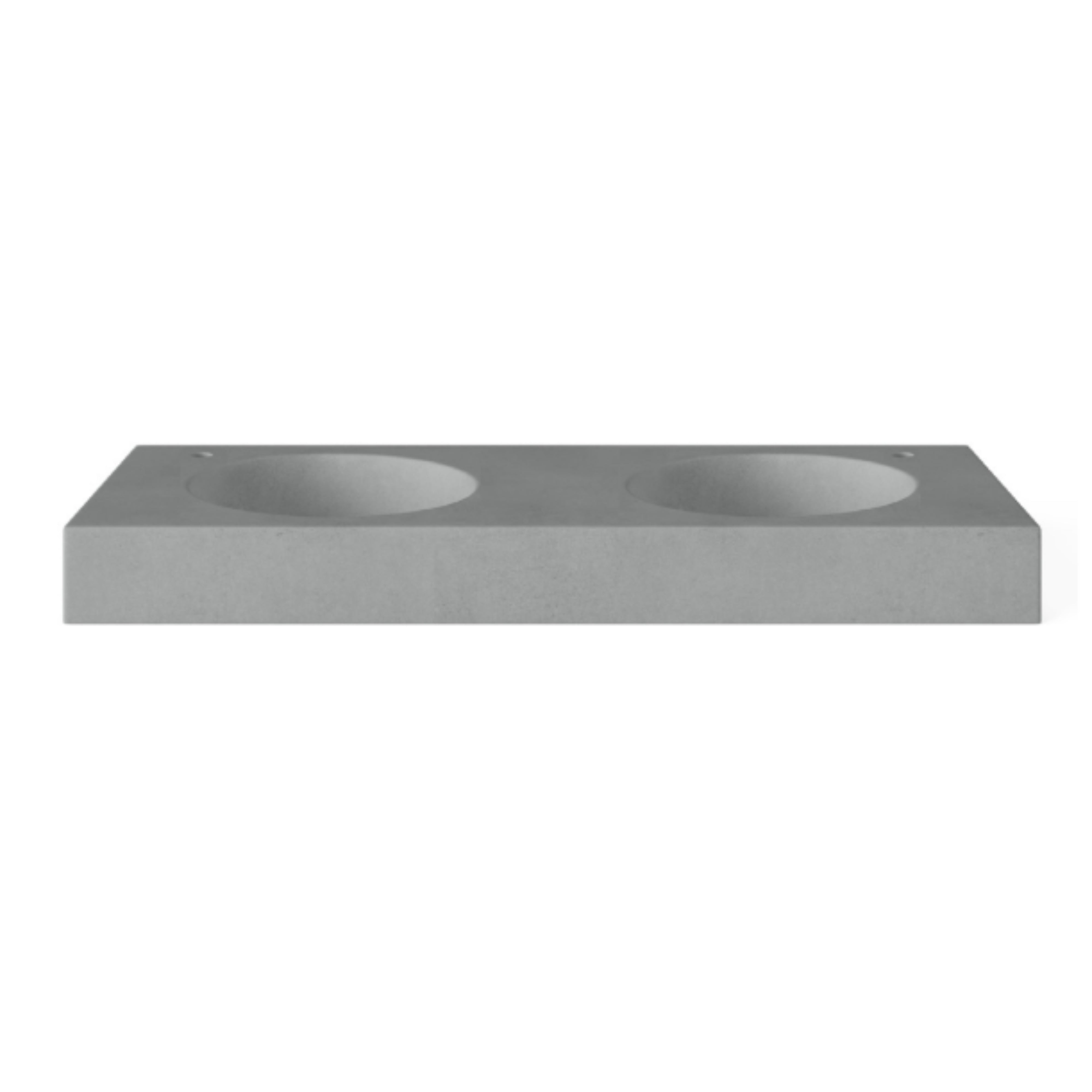 CONCRETE STUDIO BOYA DOUBLE BOWL WALL HUNG BASIN (AVAILABLE IN 1500MM, 1800MM, AND 2100MM)