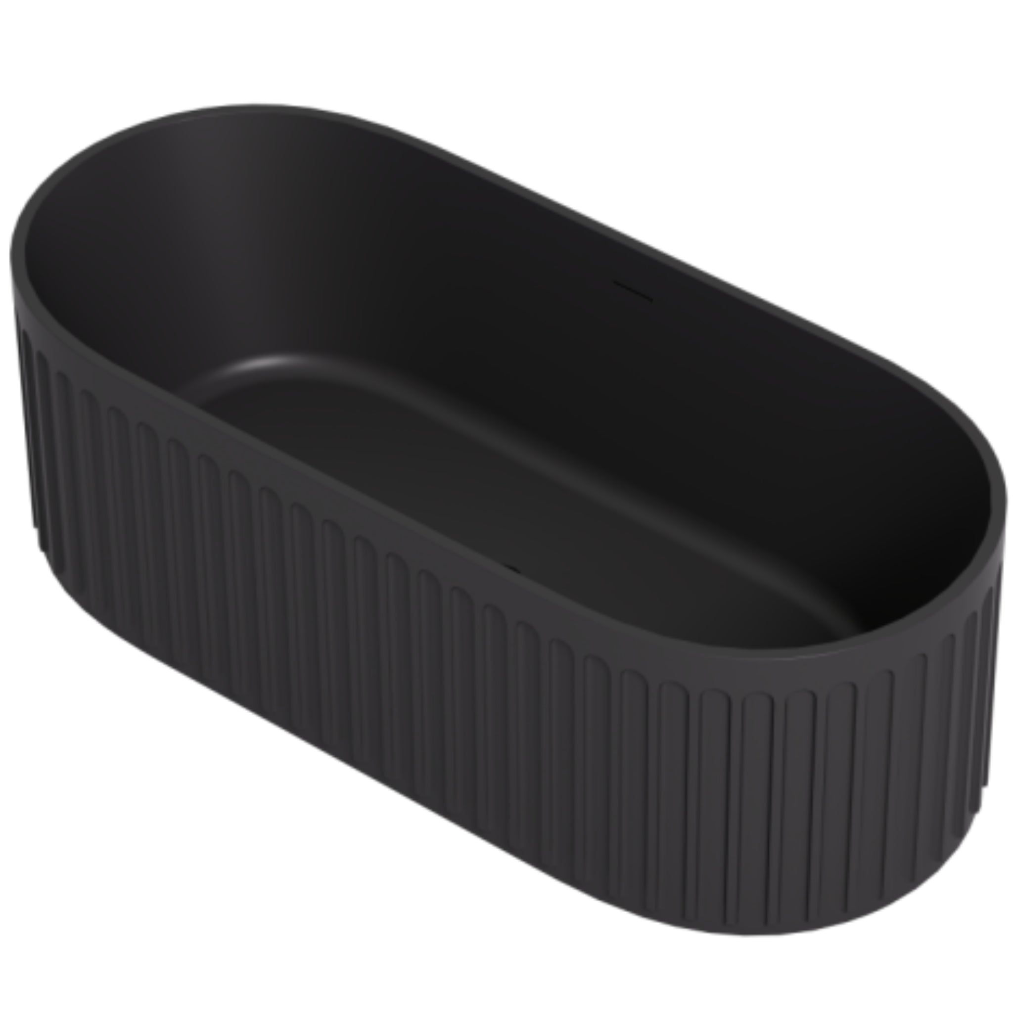 CETO CASCADE FREESTANDING BATHTUB MATTE BLACK 1700MM