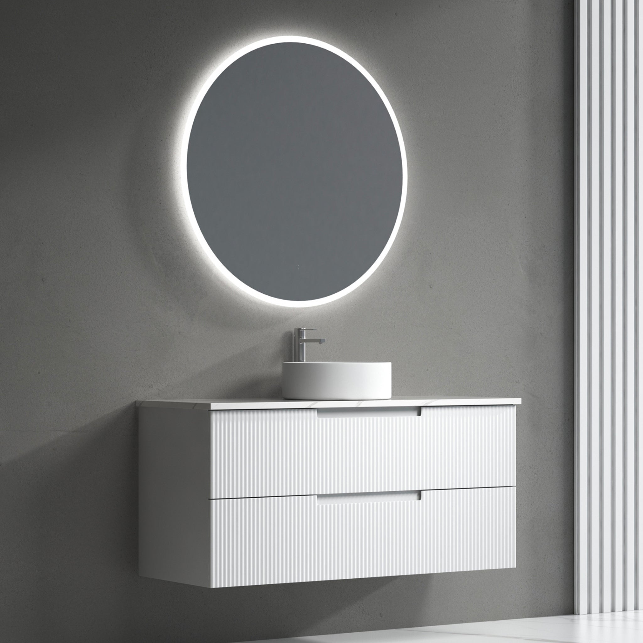 AULIC VERONA MARK II MATTE WHITE 1200MM SINGLE BOWL WALL HUNG VANITY