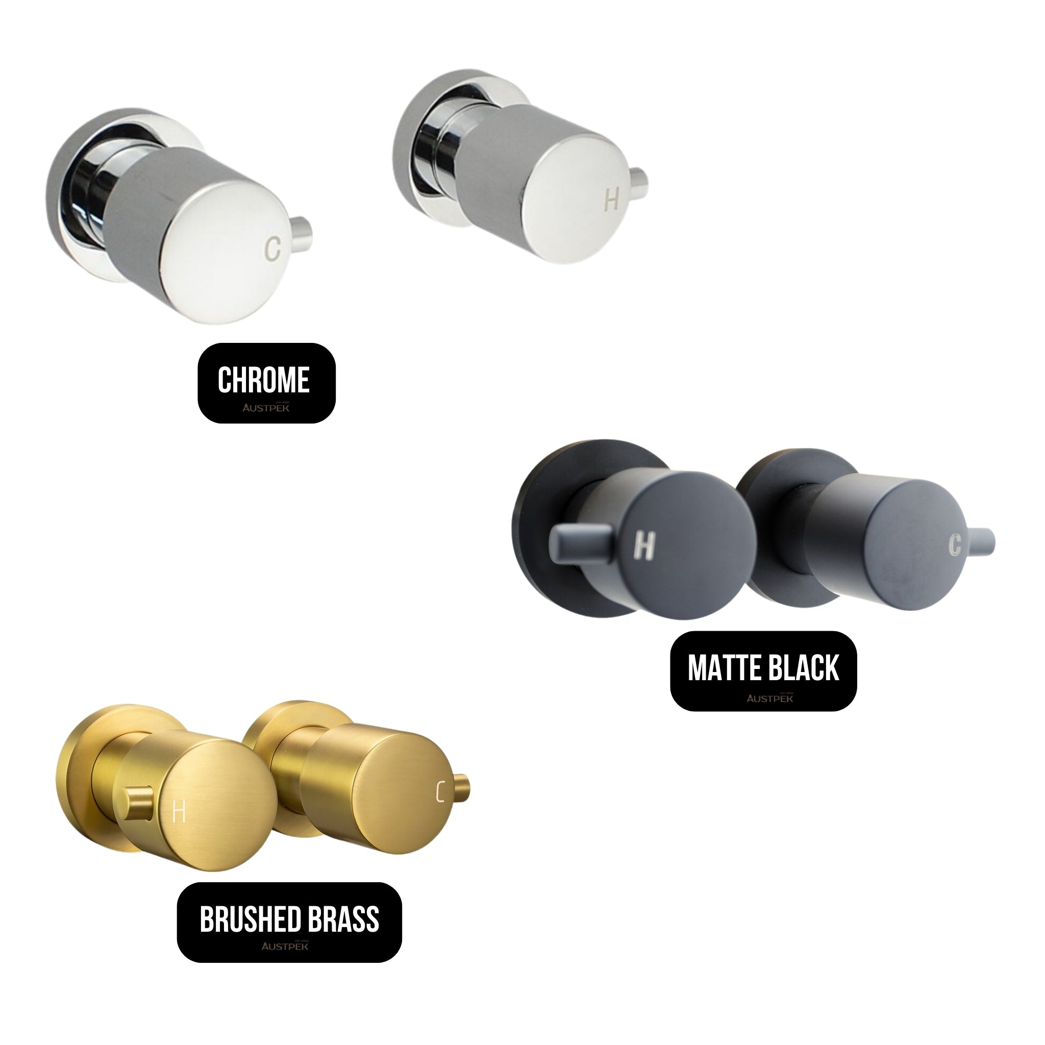 AQUAPERLA SHOWER WALL TAP BRUSHED BRASS