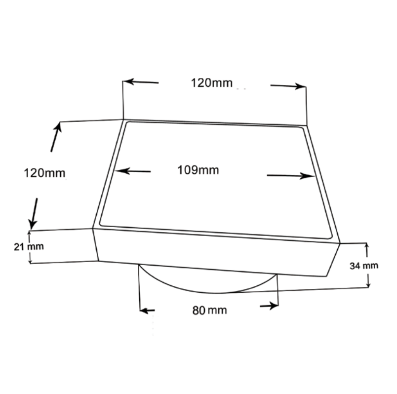 AQUAPERLA TILE INSERT DRAIN 120MM CHROME