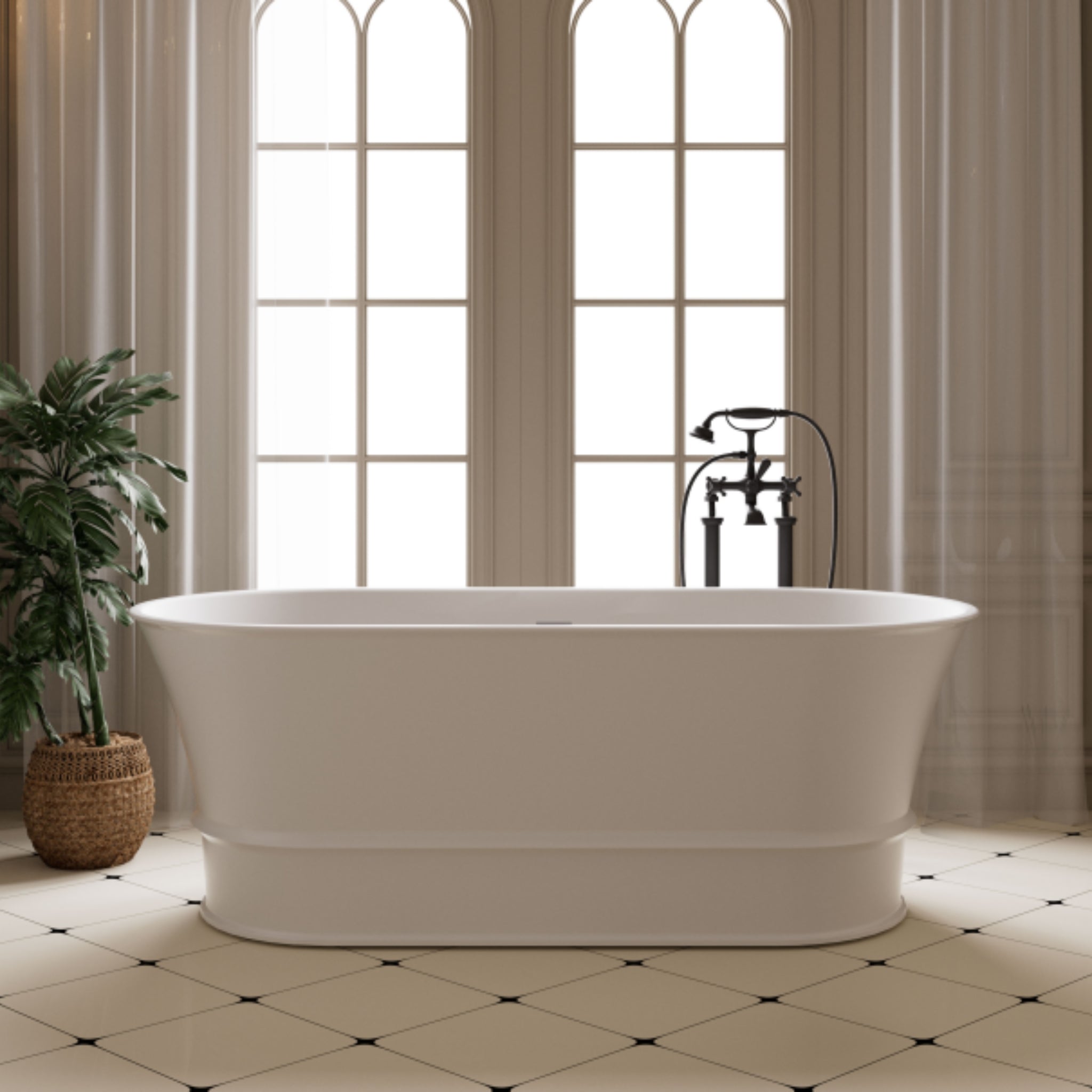 CETO HARRINGTON FREESTANDING BATHTUB MATTE WHITE (AVAILABLE IN 1500MM AND 1700MM)