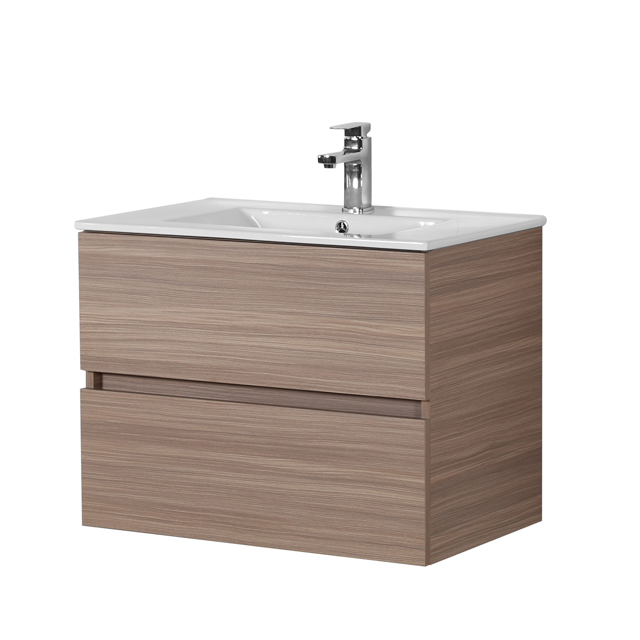 POSEIDON STELLA OAK 750MM SINGLE BOWL WALL HUNG VANITY