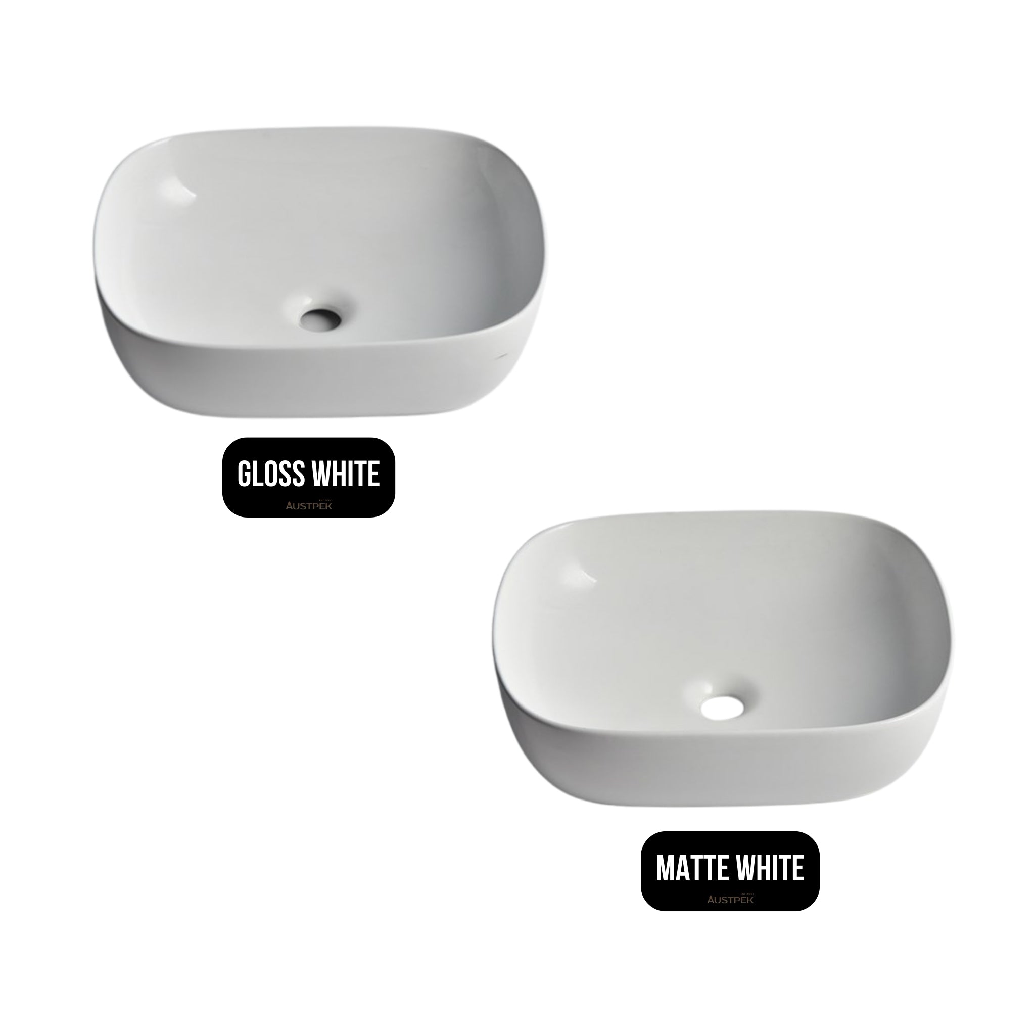 AQUAPERLA CERAMIC OVAL ABOVE COUNTER BASIN MATTE WHITE 480MM