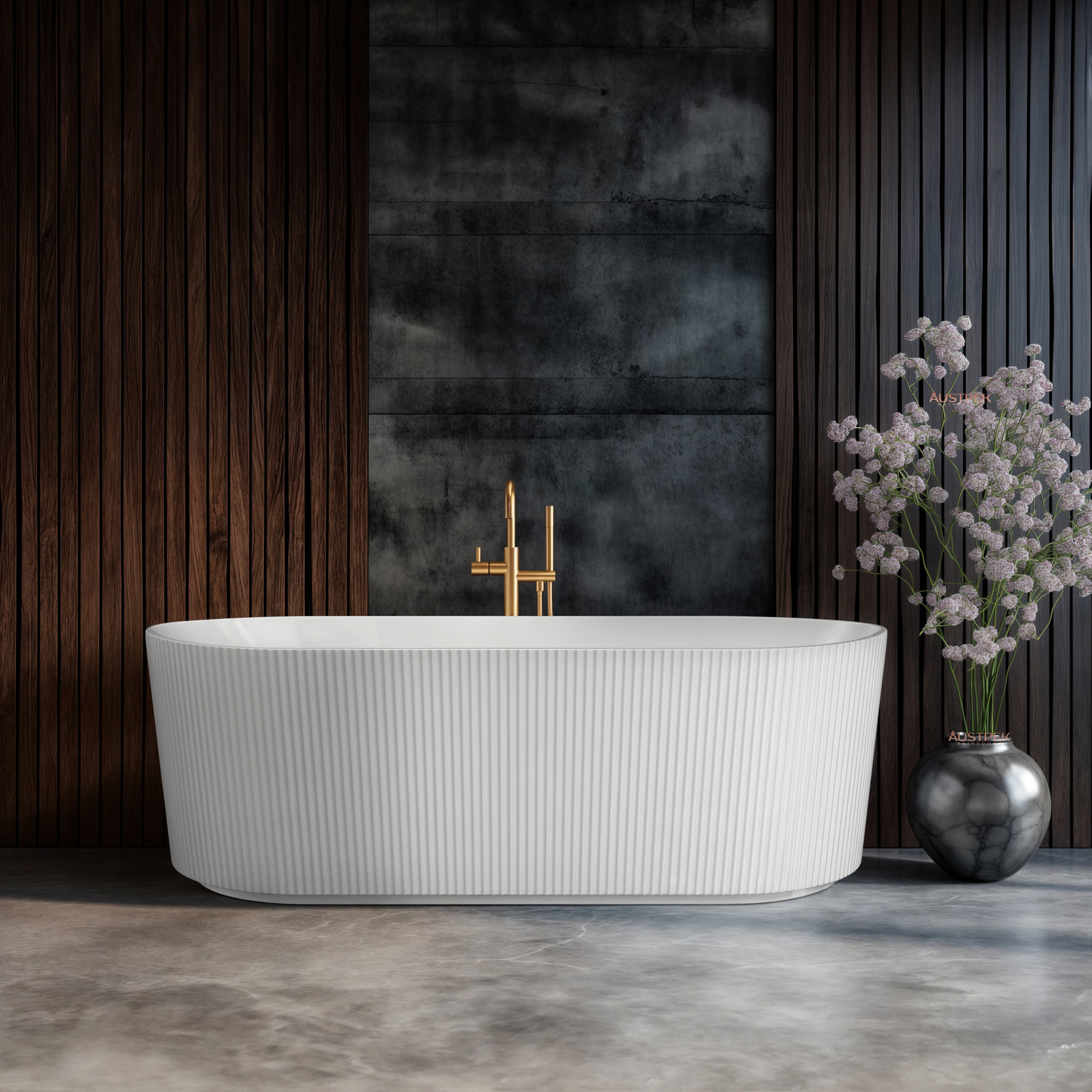 LINSOL CLEO FREESTANDING BATHTUB GLOSS WHITE (AVAILABLE IN 1500MM AND 1700MM)