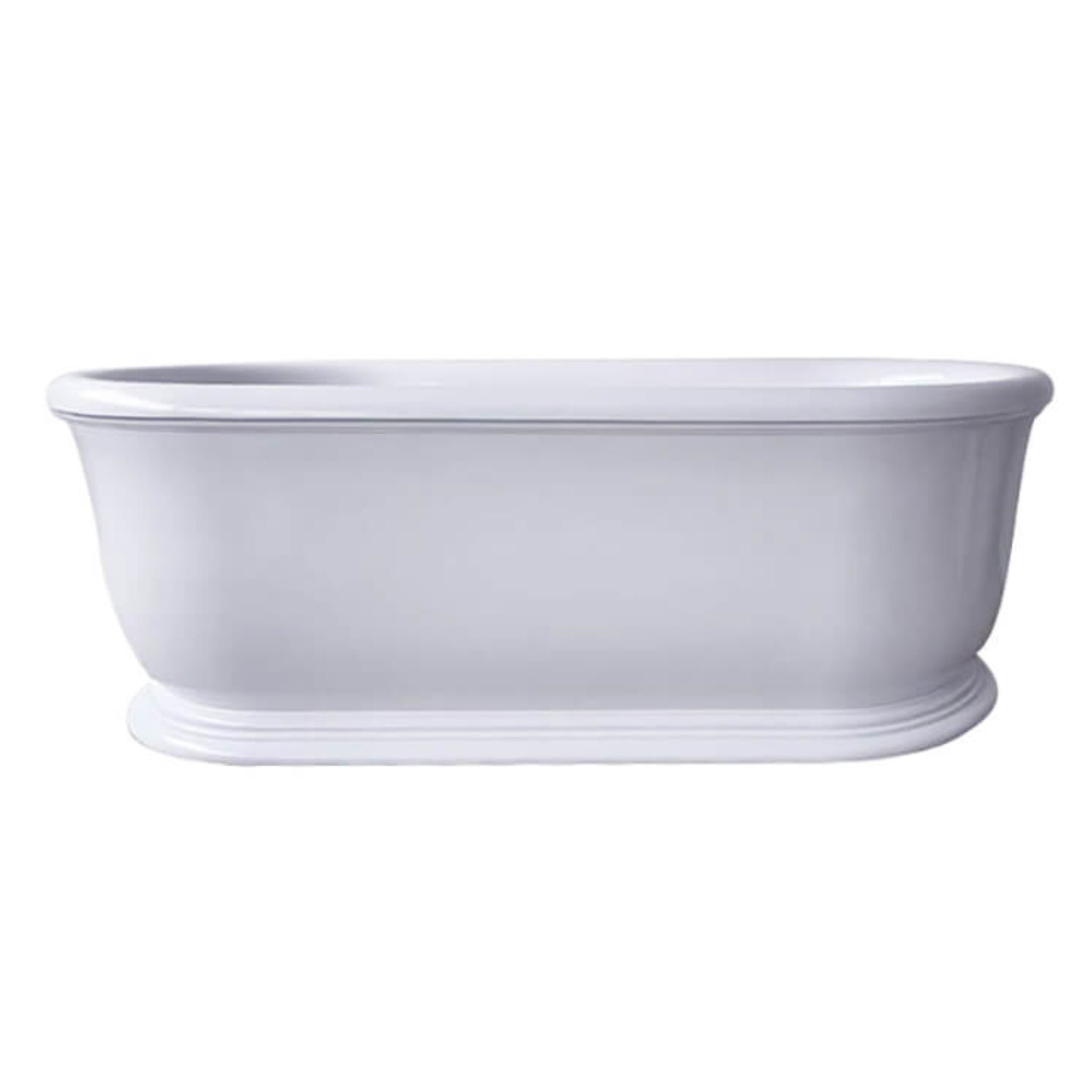 TURNER HASTINGS CAMDEN TITANCAST SOLID SURFACE FREESTANDING BATHTUB GLOSS WHITE 1800MM