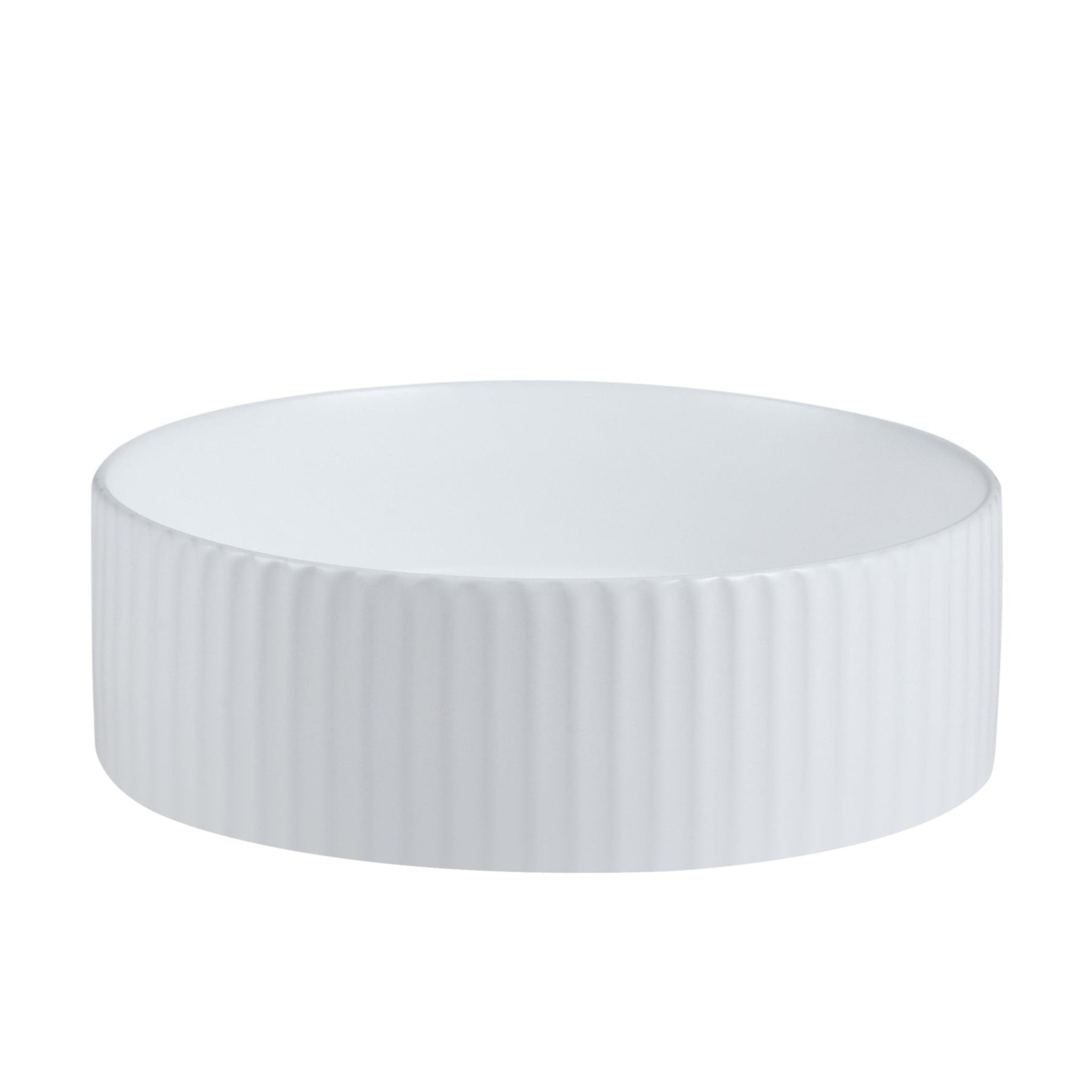 MERCIO CORA FLUTED ROUND ABOVE COUNTER GLOSS WHITE 360MM