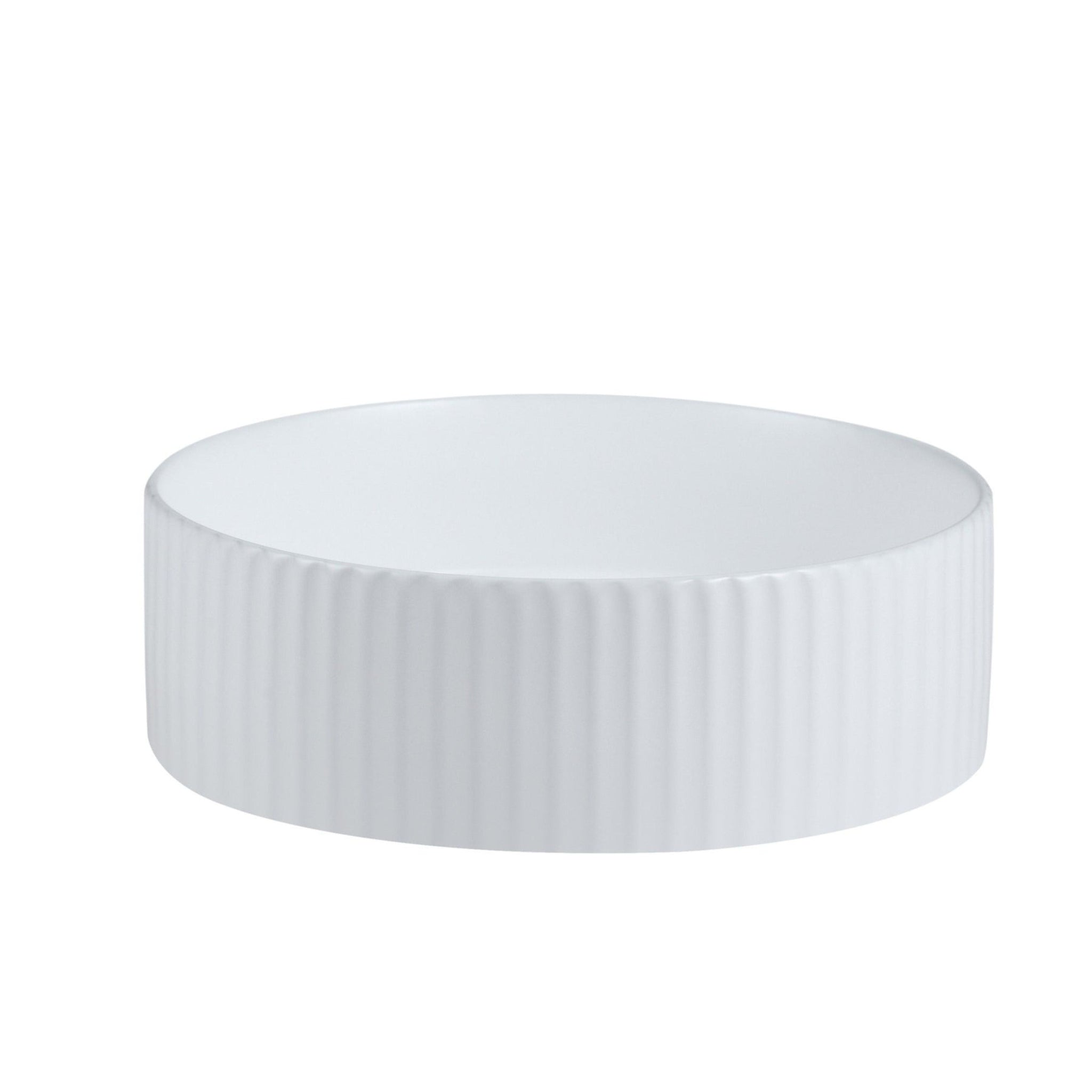 MERCIO CORA FLUTED ROUND ABOVE COUNTER  MATTE WHITE 360MM