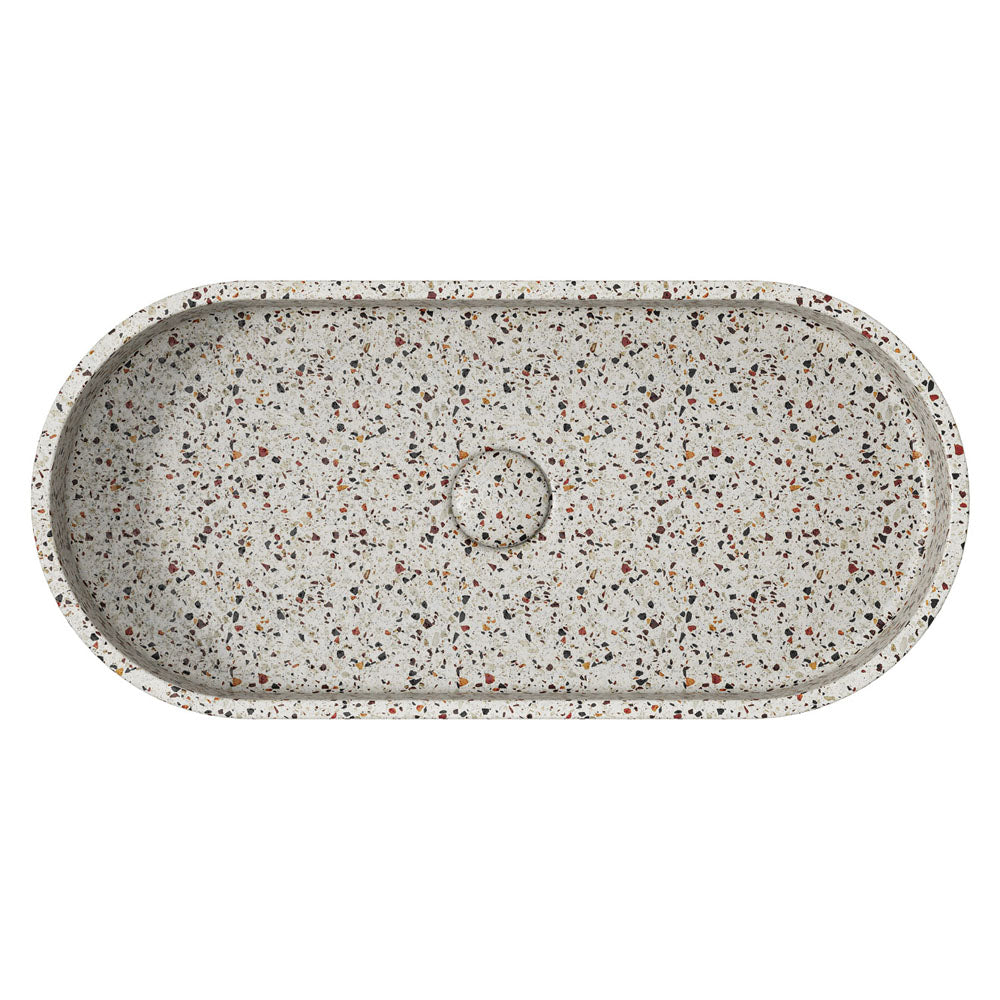 FIENZA JADA PILL CONCRETE ABOVE COUNTER BASIN TERRAZZO 600MM