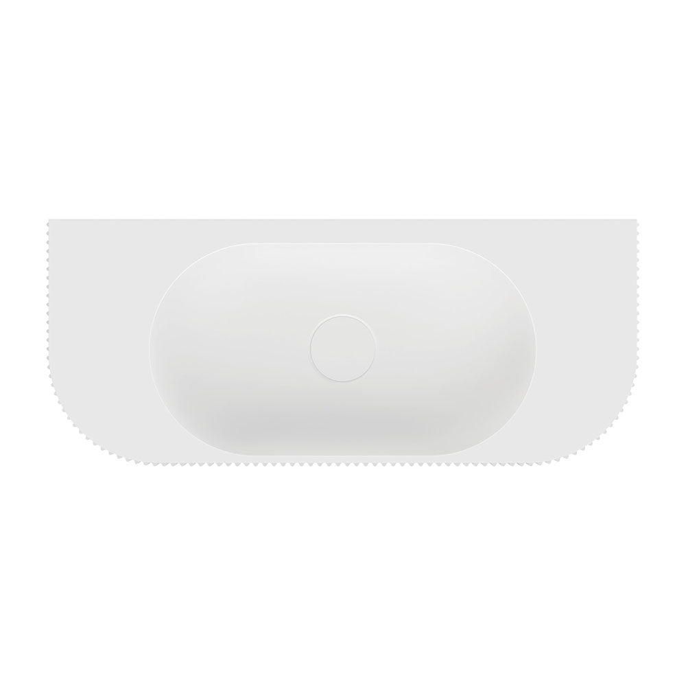 FIENZA MINKA SOLID SURFACE WALL HUNG BASIN MATTE WHITE 650MM