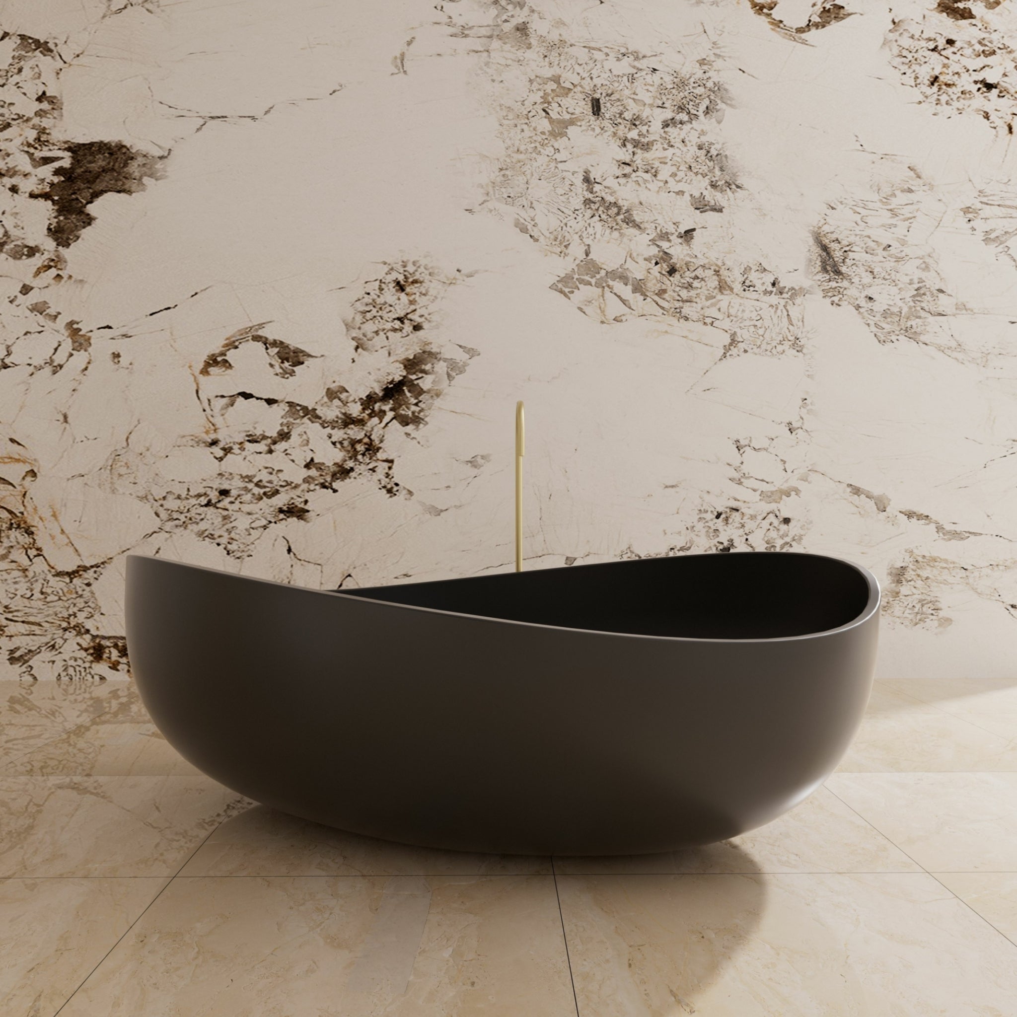 CETO WAVERLY FREESTANDING BATHTUB MATTE BLACK 1800MM