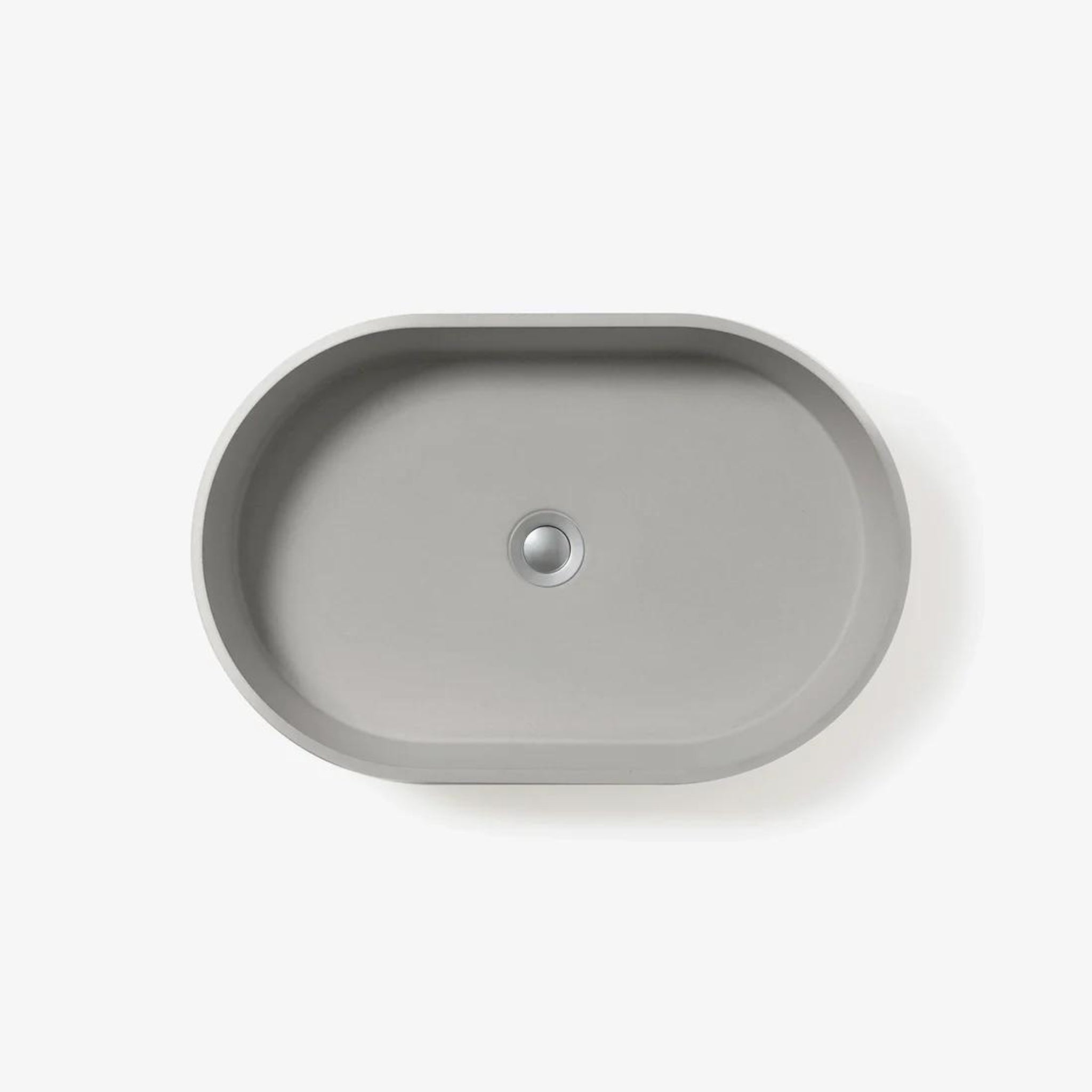 CONCRETE STUDIO BILYA ABOVE COUNTER BASIN LIGHT GREY 540MM