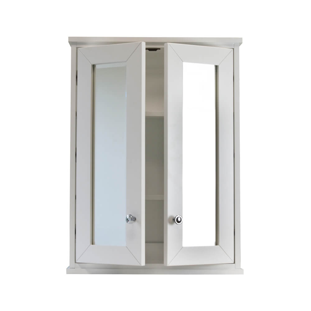 TURNER HASTINGS COVENTRY SATIN WHITE MIRROR SHAVING CABINET 600MM