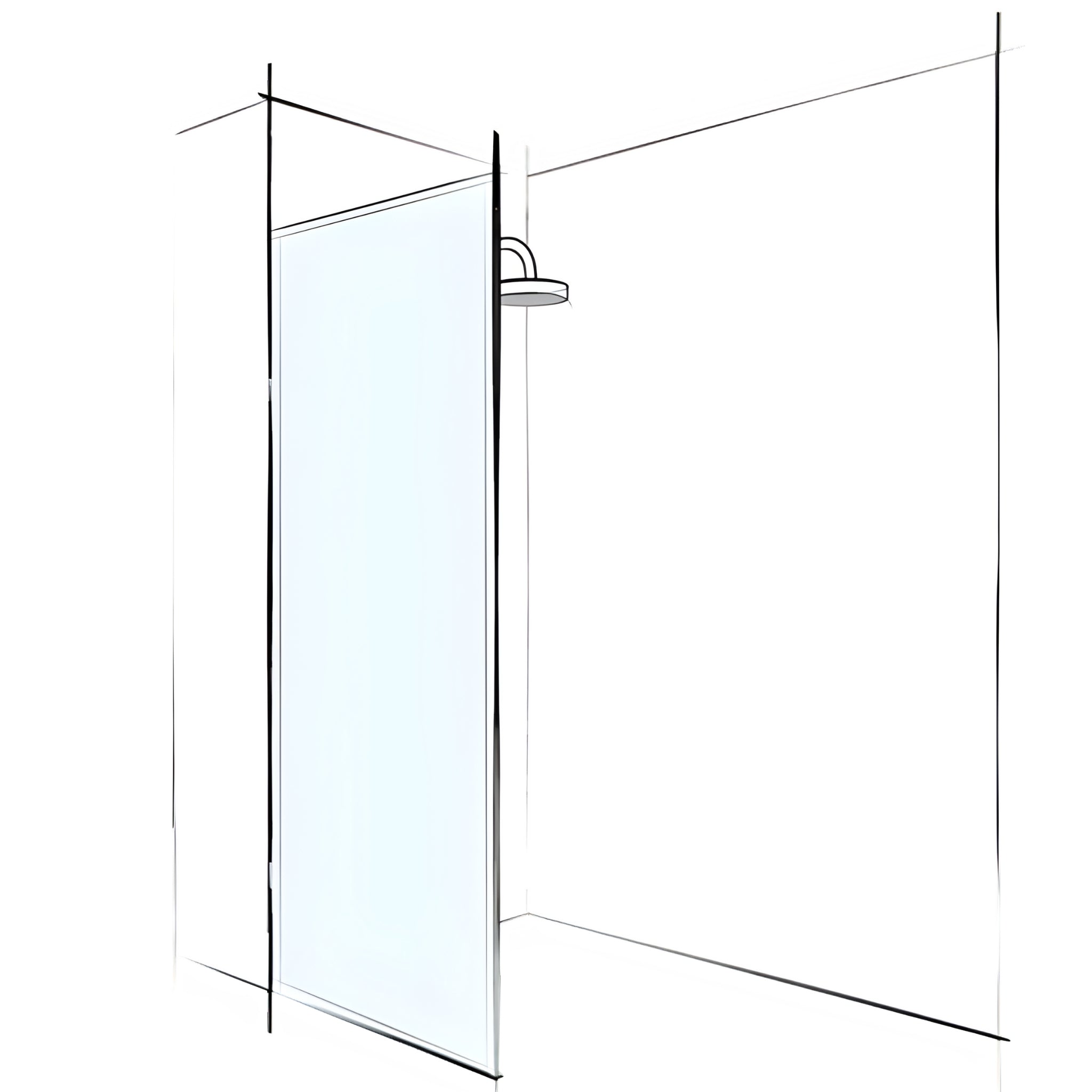 VEROTTI CUSTOM FRAMED FIXED PANEL SHOWER SCREEN