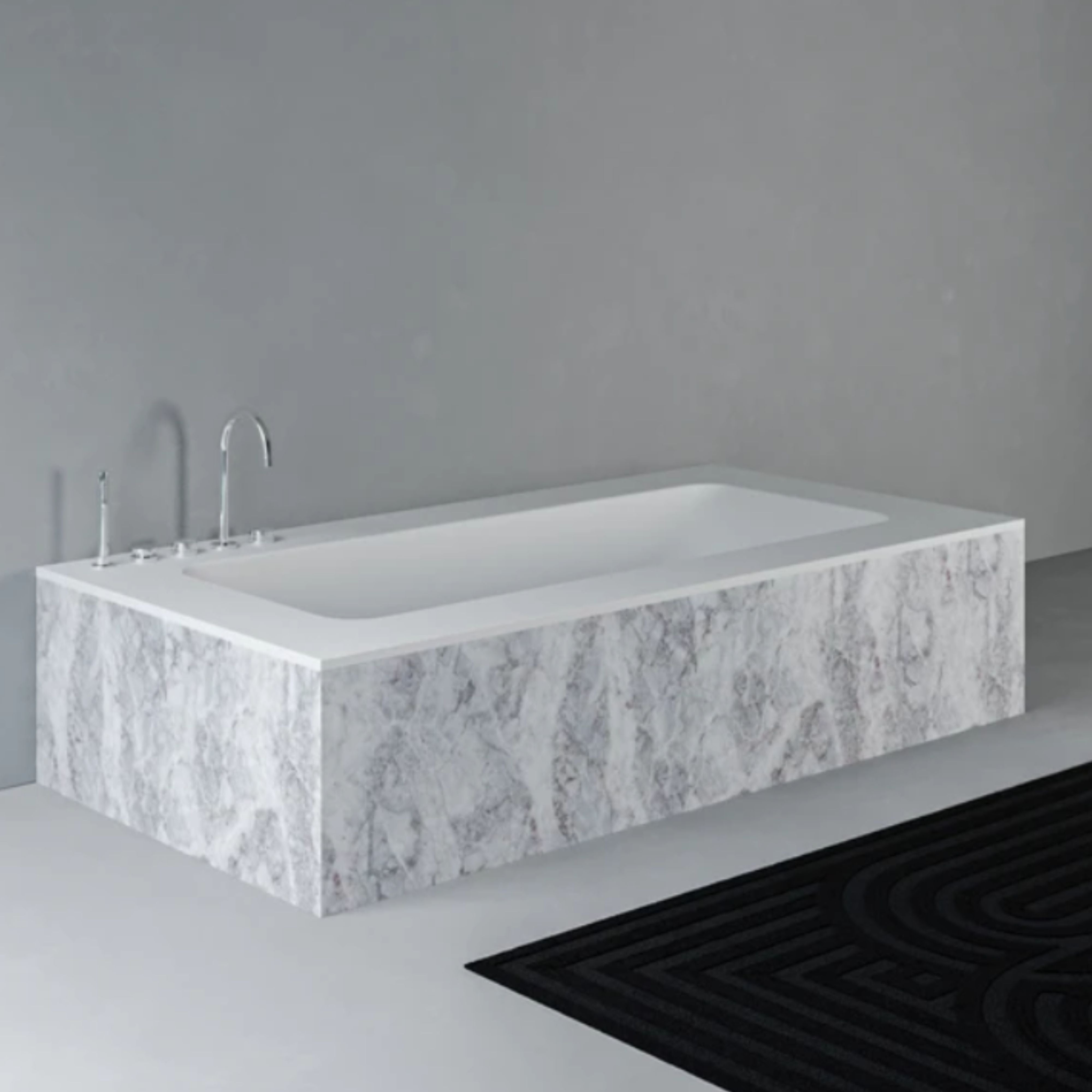 DOMUS LIVING NUMISIA INSET BATHTUB MATTE WHITE 2030MM