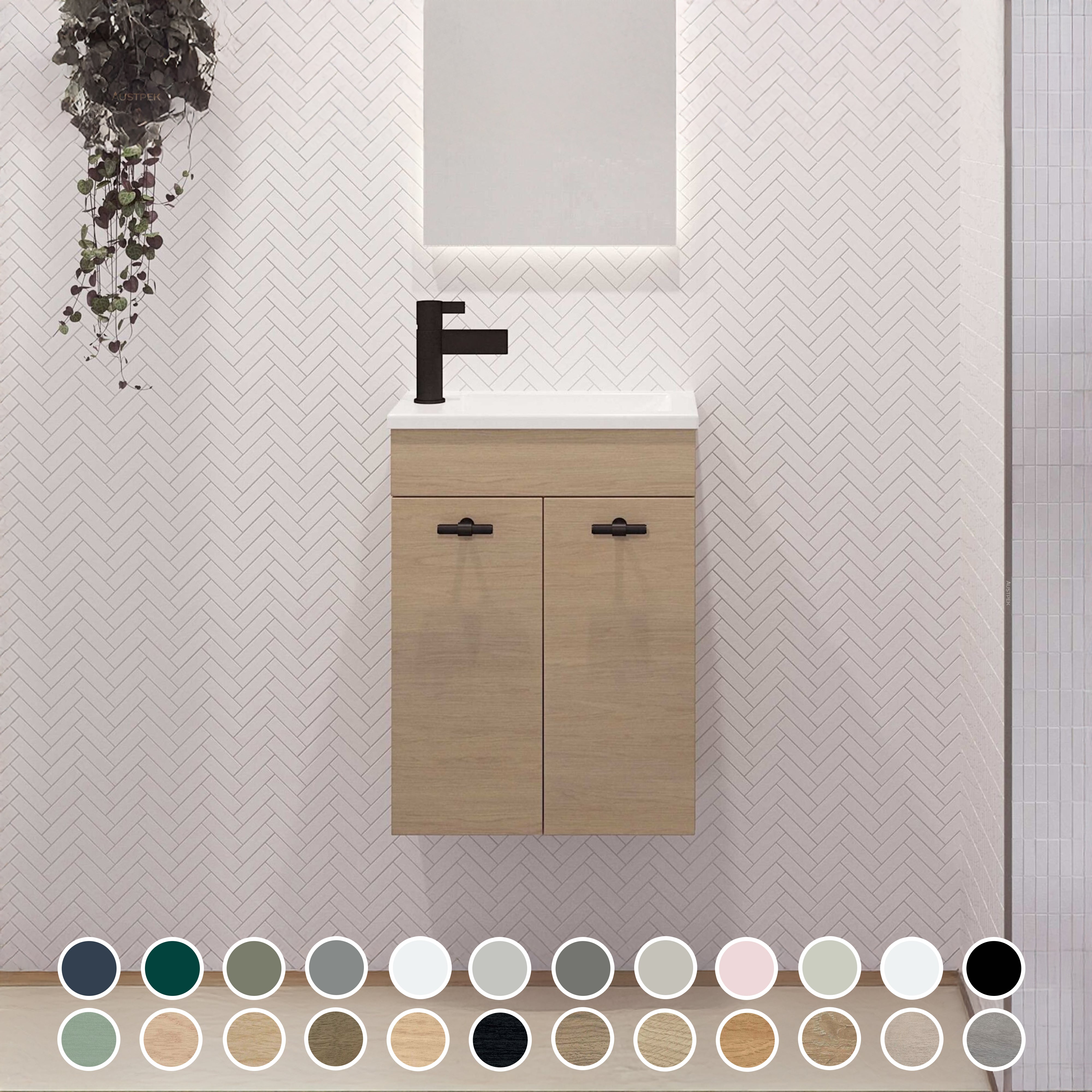 TIMBERLINE ENSUITE SPACE SAVING SINGLE BOWL CUSTOM WALL HUNG VANITY