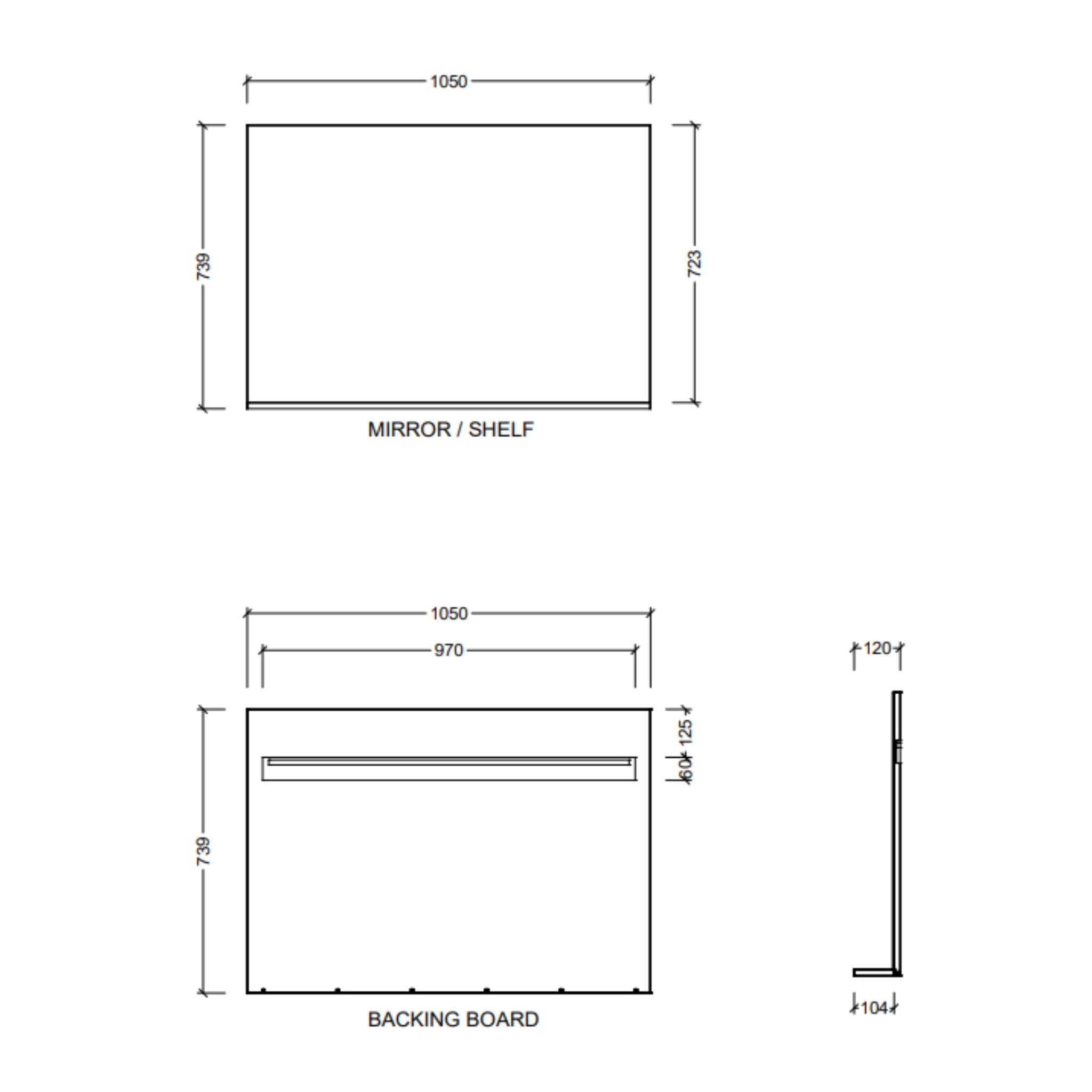 TIMBERLINE ESSENCE CUSTOM MIRROR (ALL SIZING)