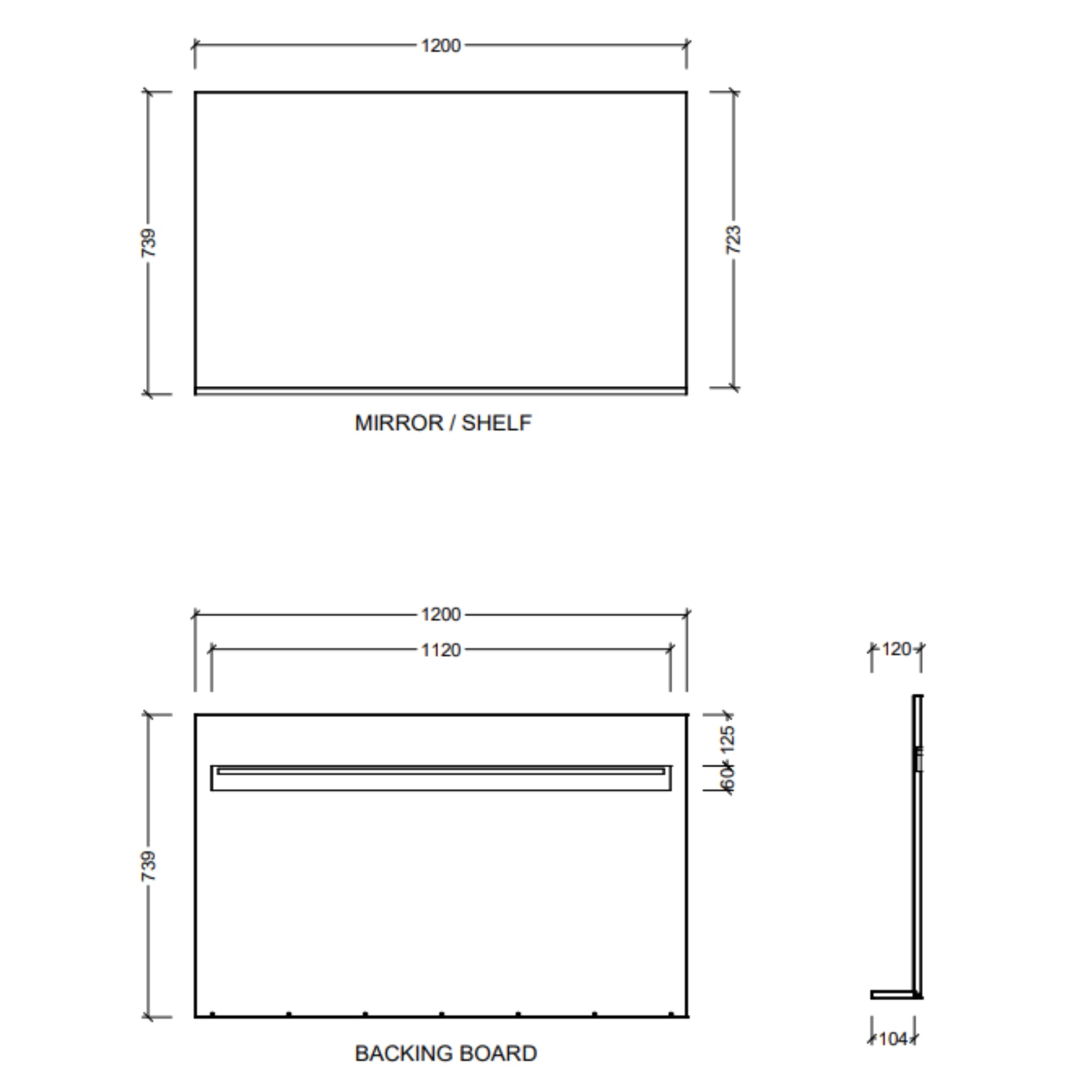 TIMBERLINE ESSENCE CUSTOM MIRROR (ALL SIZING)