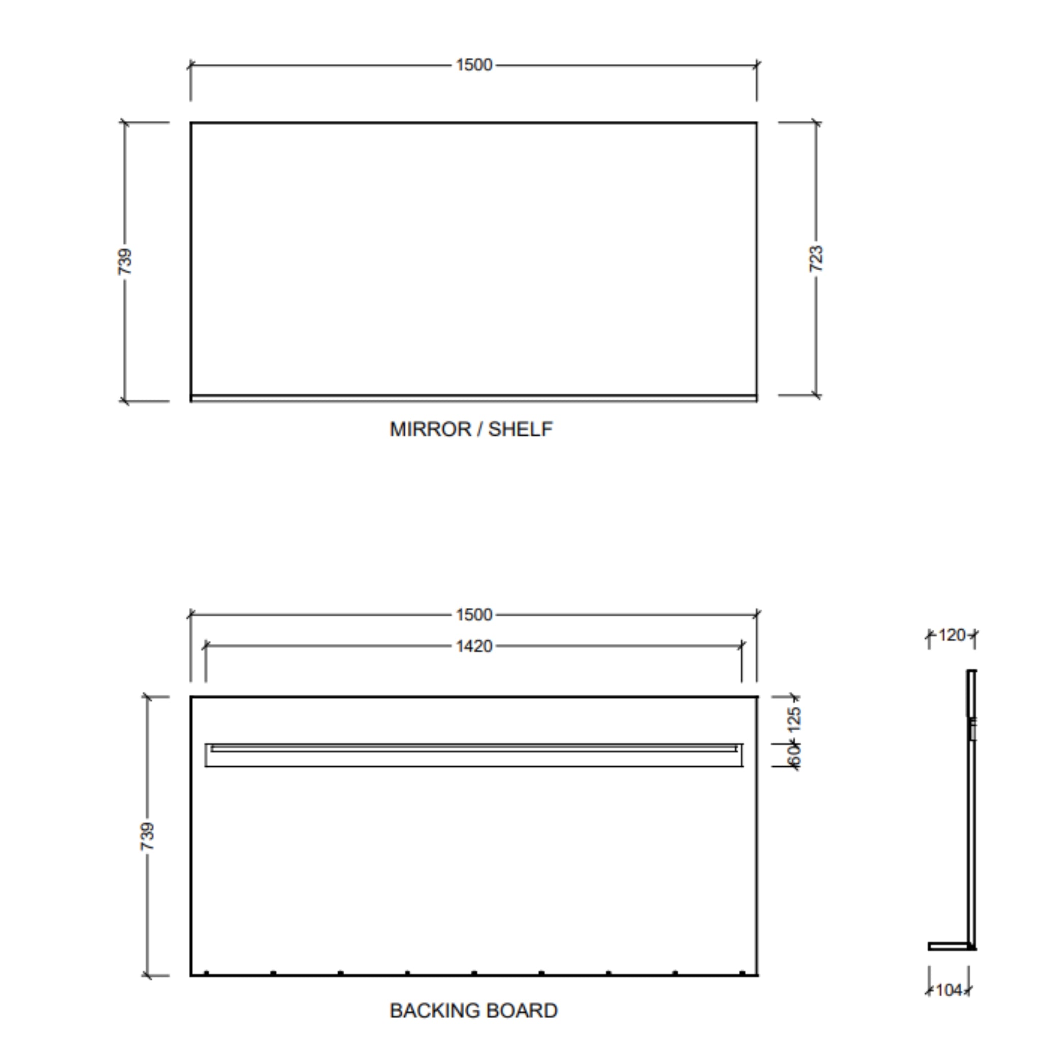 TIMBERLINE ESSENCE CUSTOM MIRROR (ALL SIZING)