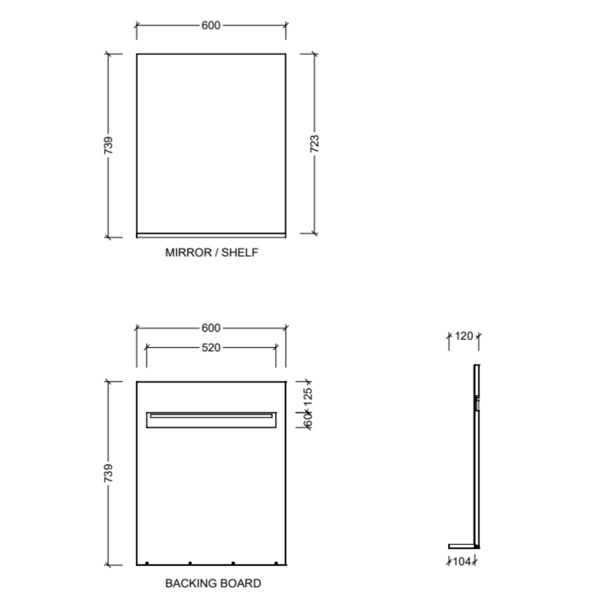 TIMBERLINE ESSENCE CUSTOM MIRROR (ALL SIZING)