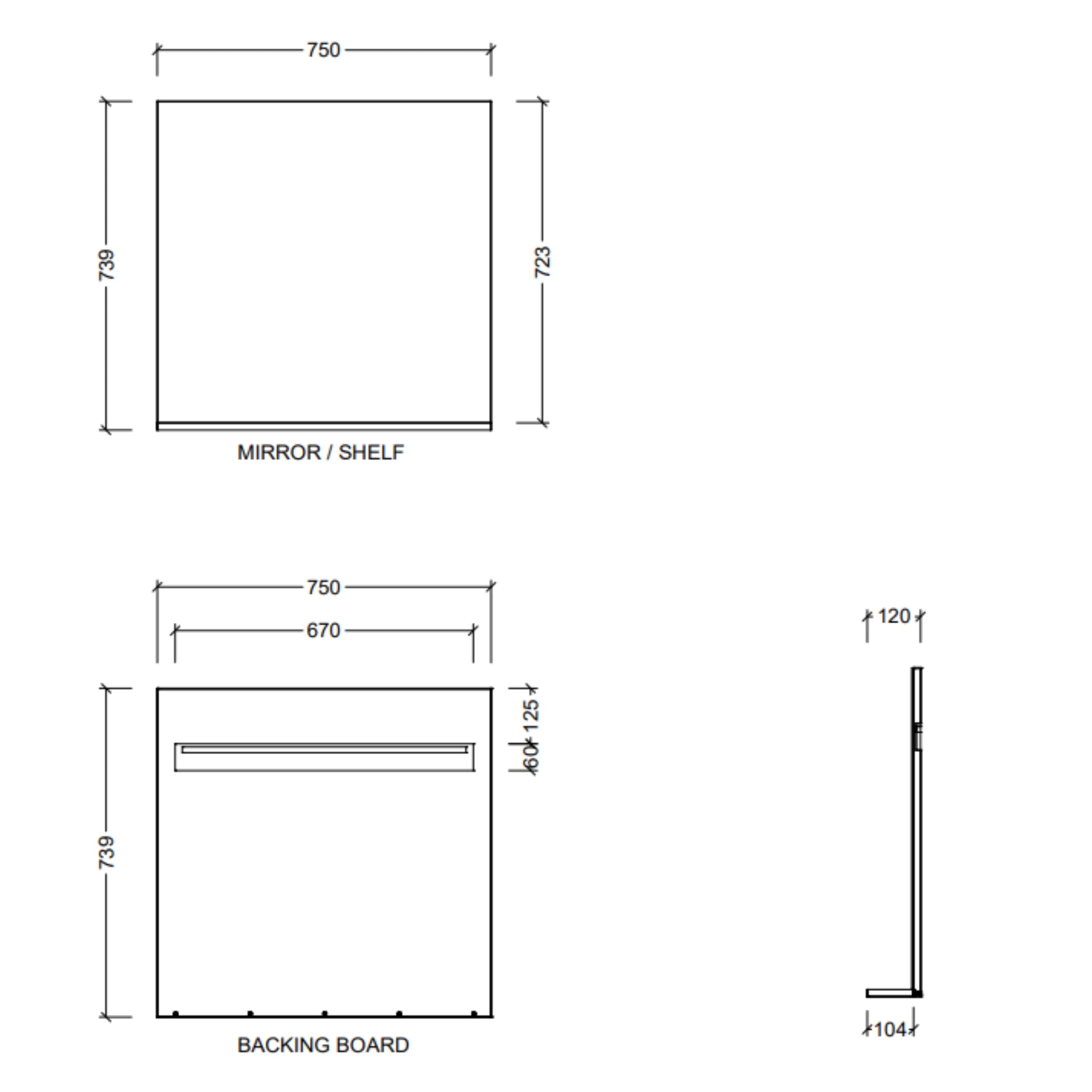 TIMBERLINE ESSENCE CUSTOM MIRROR (ALL SIZING)