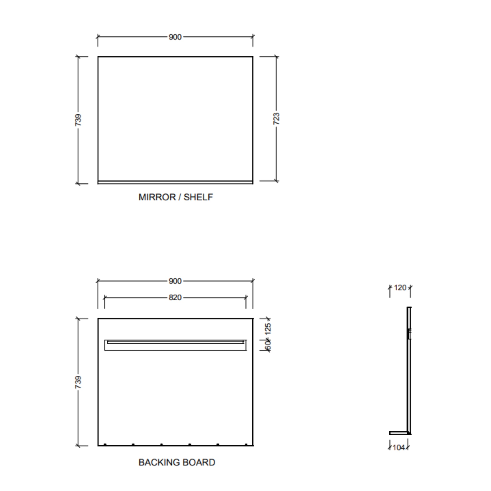 TIMBERLINE ESSENCE CUSTOM MIRROR (ALL SIZING)