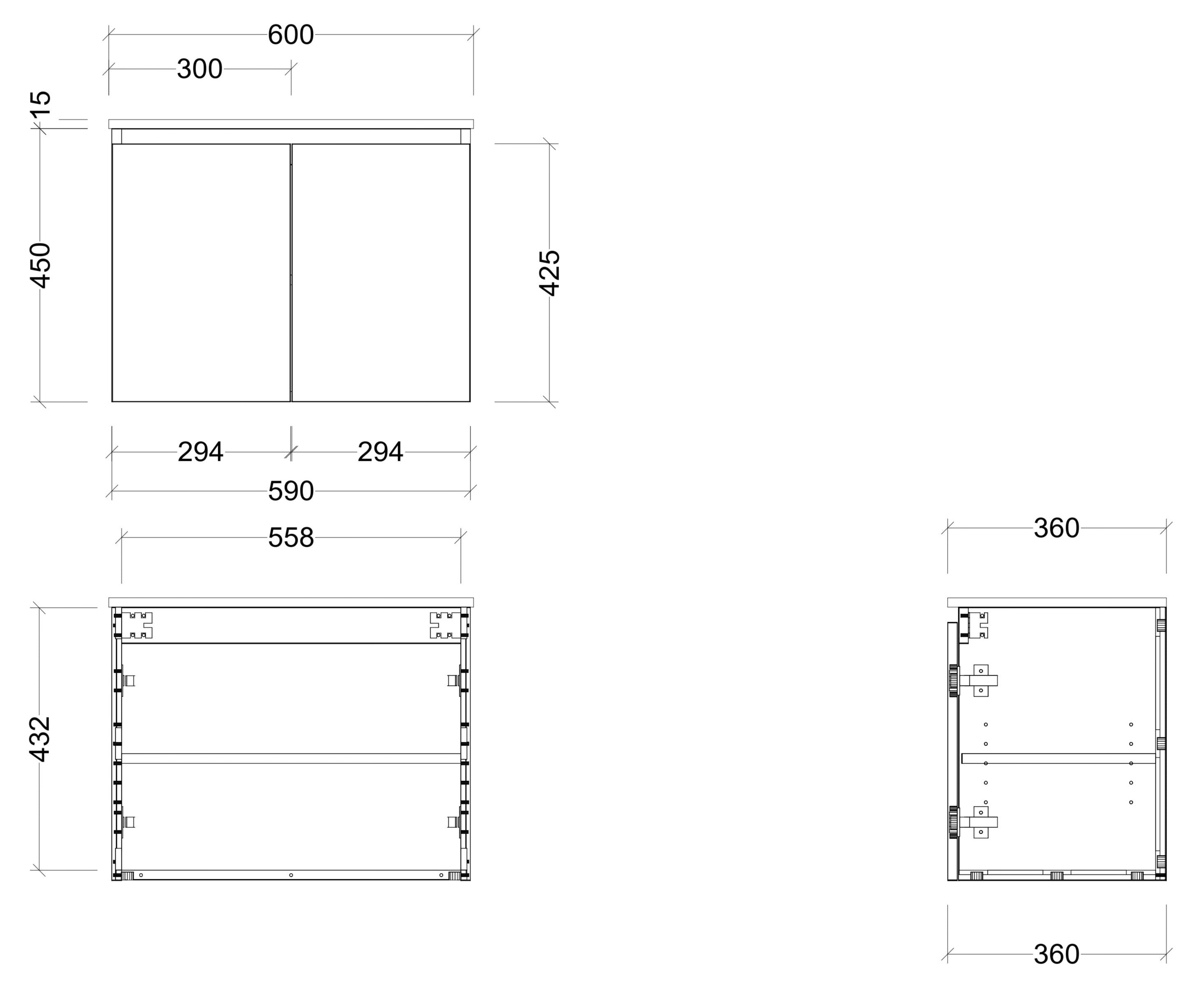 TIMBERLINE FLORIDA ENSUITE SPACE SAVING SINGLE BOWL CUSTOM WALL HUNG VANITY (ALL SIZING)