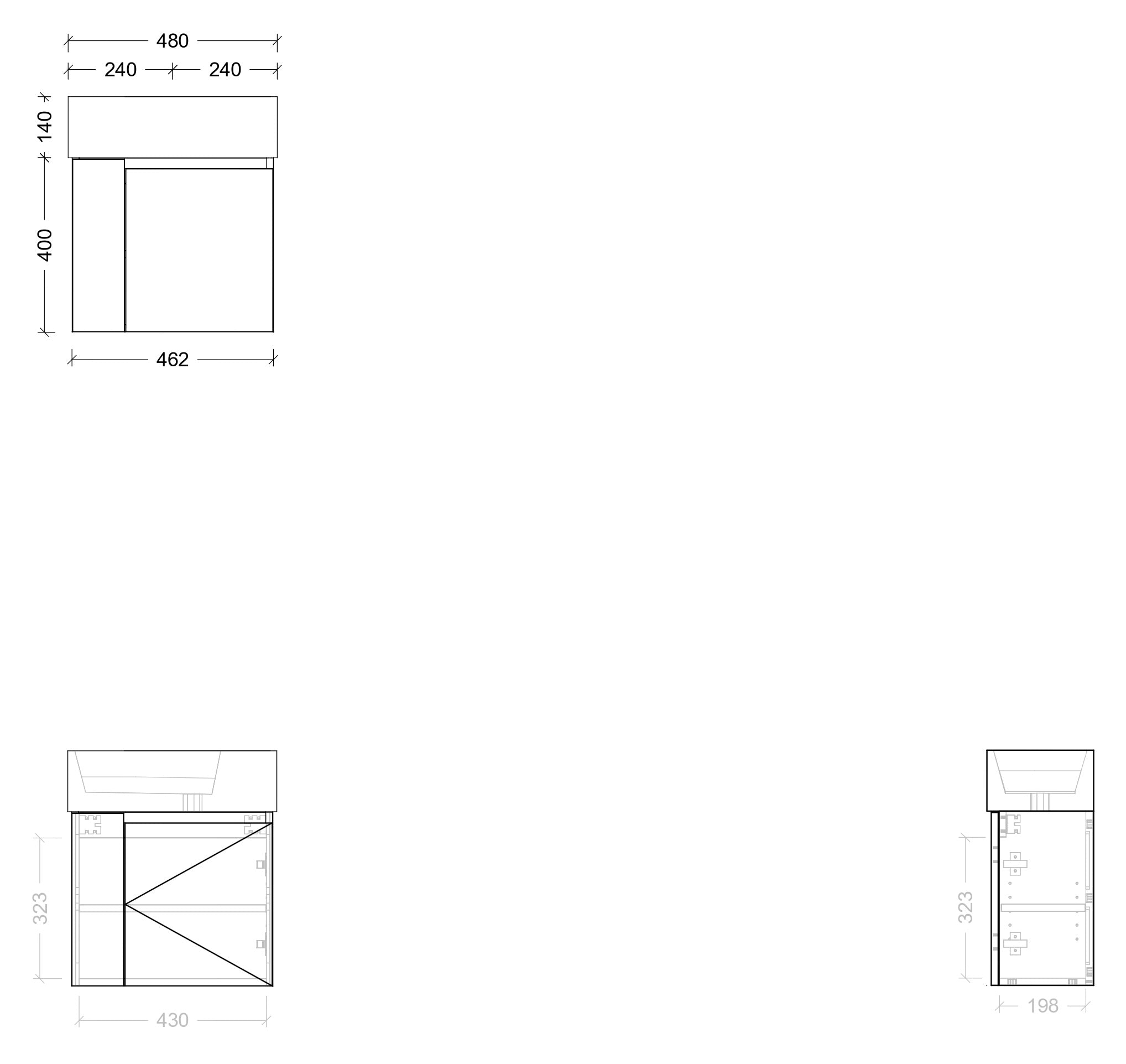 TIMBERLINE FRANKIE 480MM SPACE SAVING SINGLE BOWL CUSTOM WALL HUNG VANITY