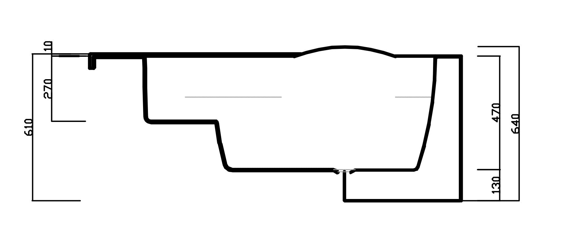 BROADWAY FS53 CORNER SPA BATHTUB WHITE 1290MM WITH 12 JETS