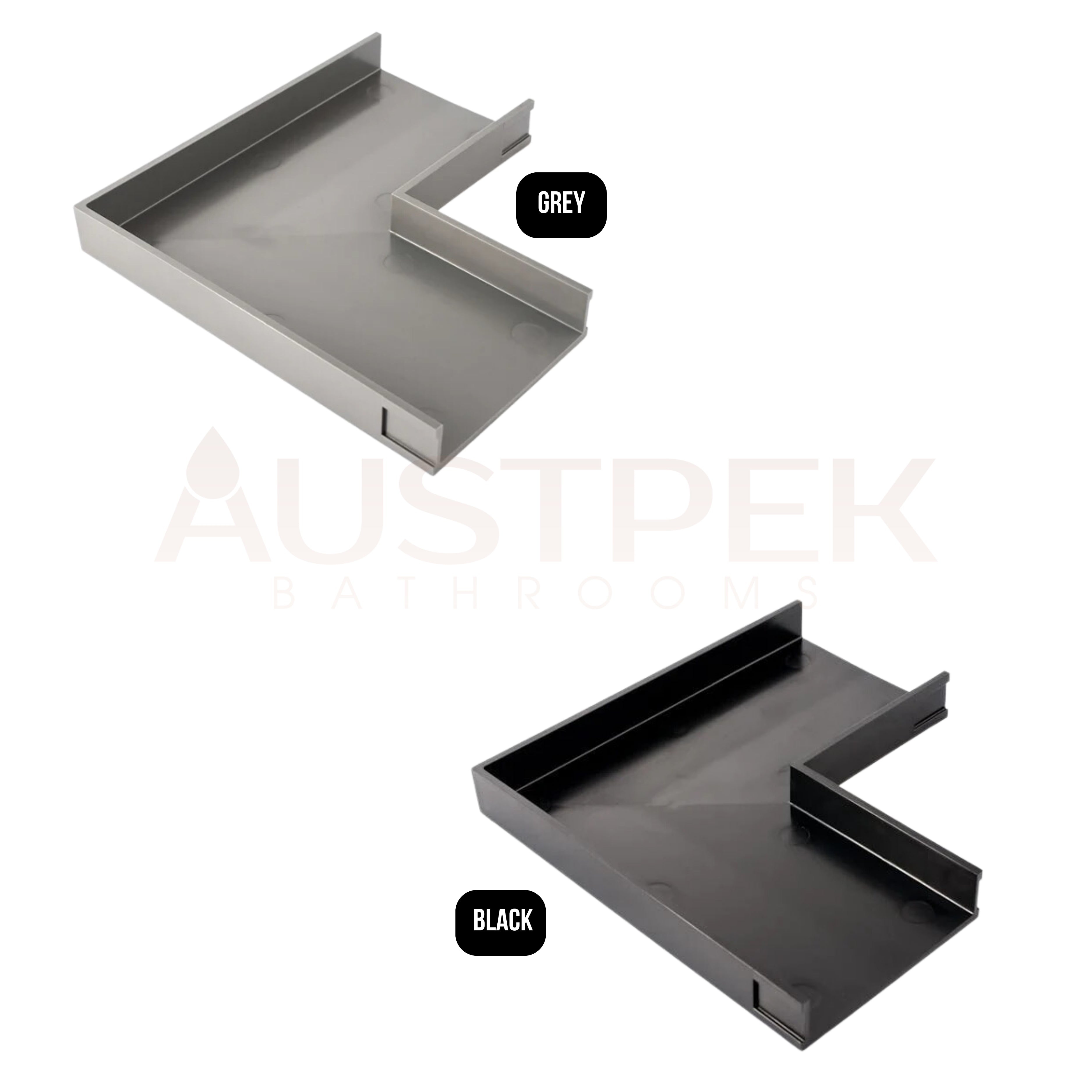 GRATES2GO UPVC MODULAR 90 DEGREE CORNER BLACK 204MM