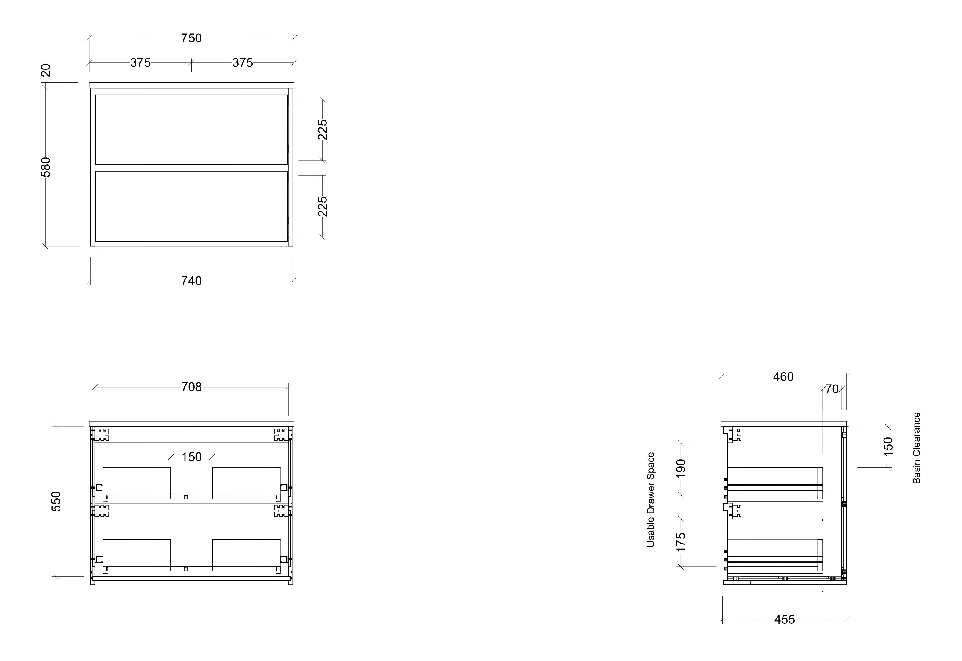 TIMBERLINE GRANGE CUSTOM WALL HUNG VANITY (ALL SIZING)