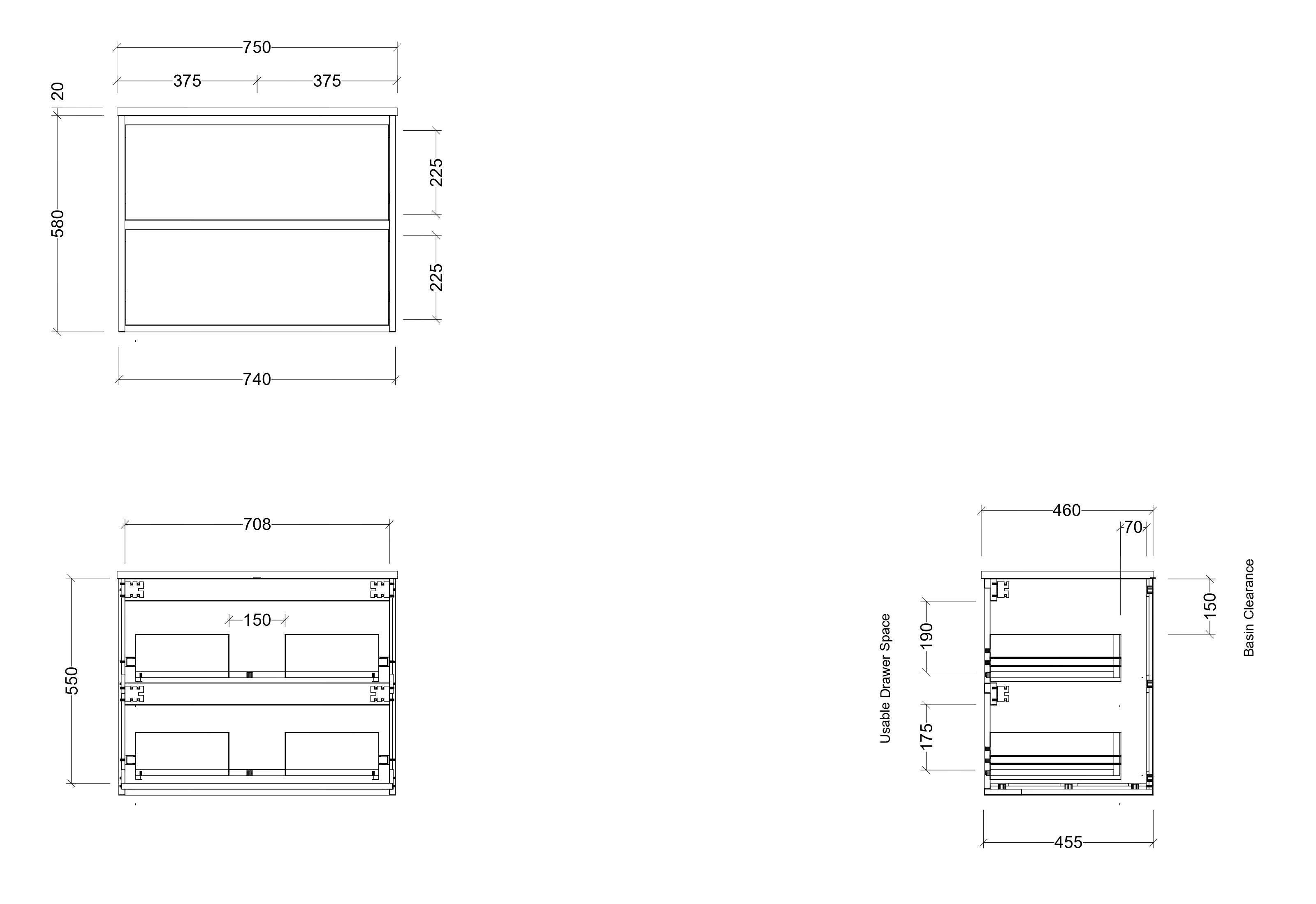 TIMBERLINE GRANGE CUSTOM WALL HUNG VANITY (ALL SIZING)