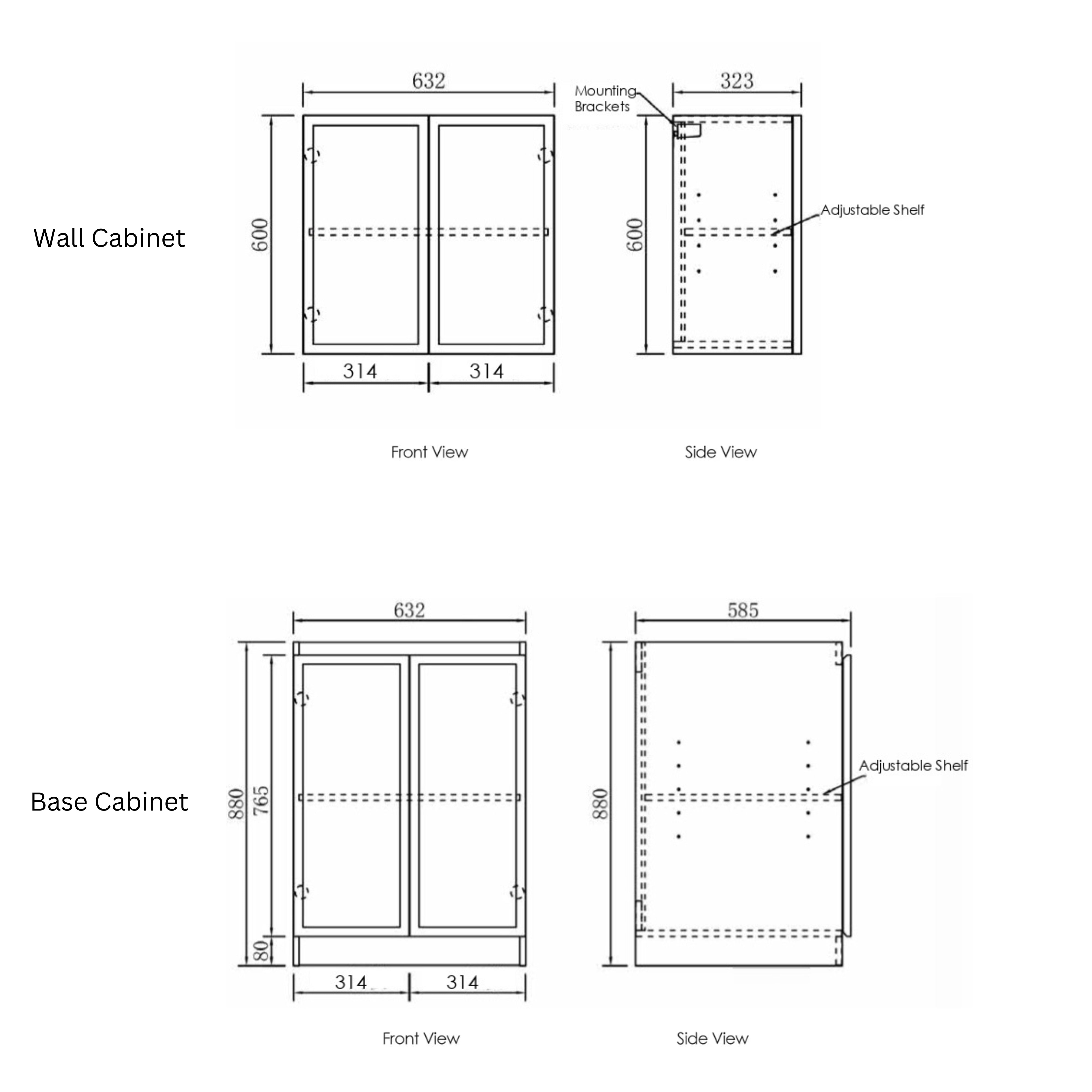 OTTI HAMPSHIRE MATTE BLACK 1300MM LAUNDRY AND WALL CABINET WITH STONE TOP & SINK (PACKAGE-B)