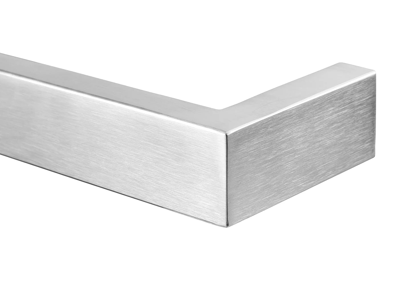 COLDBUSTER HORIZONTAL SQUARE HEATED SINGLE TOWEL RAIL BRUSHED STAINLESS STEEL (AVAILABLE IN 450MM, 632MM AND 832MM)