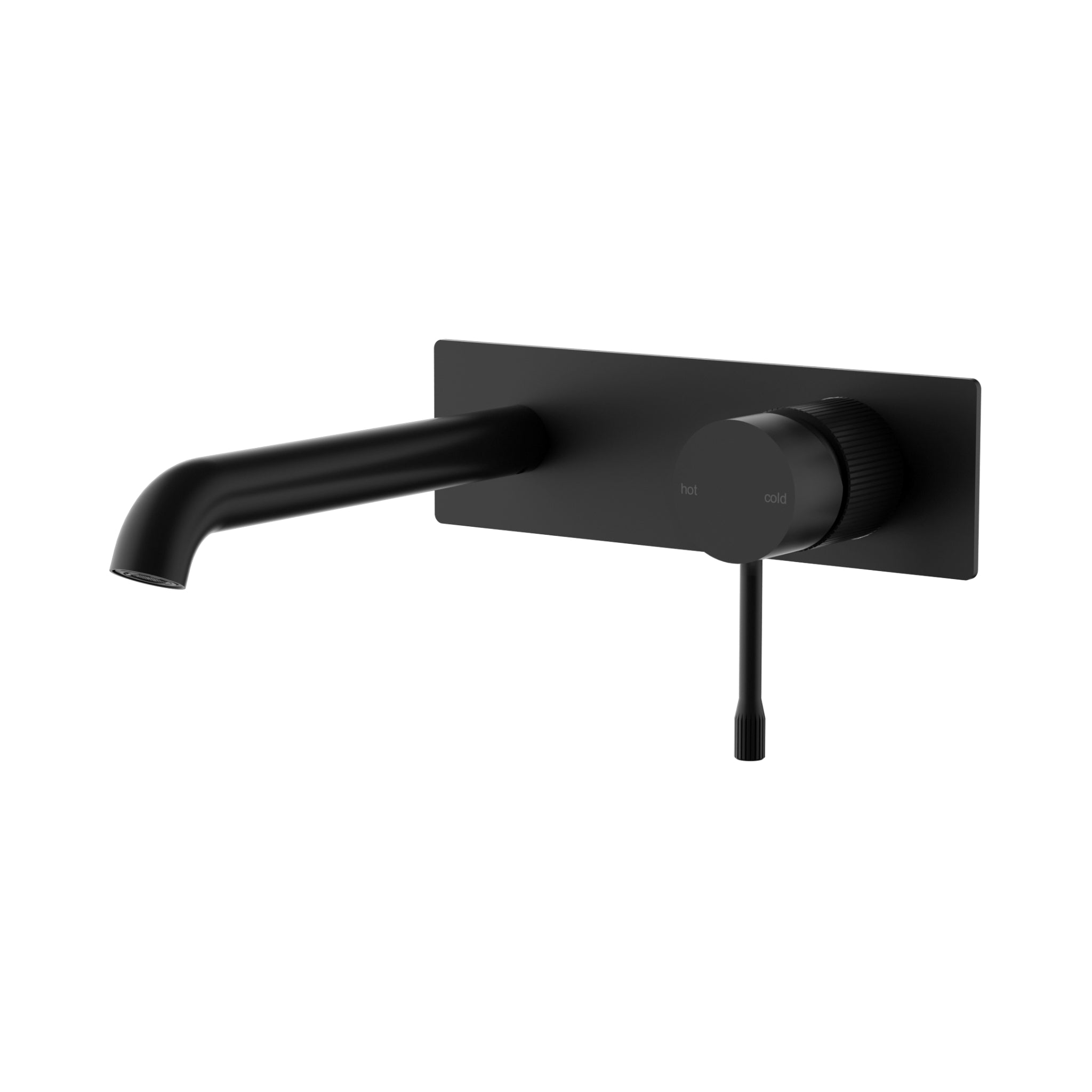 IKON LINIE WALL BASIN MIXER TRIM KIT WITH ROUGH IN BODY 220MM MATTE BLACK