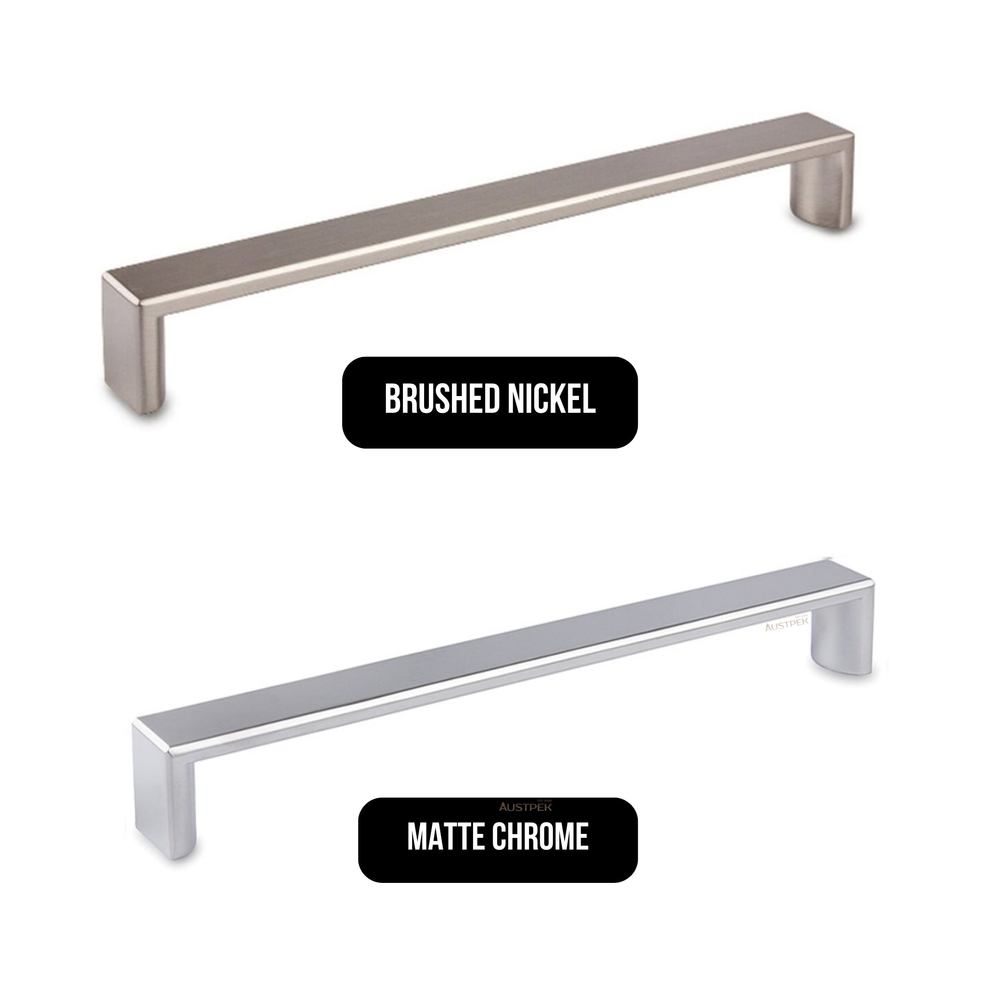 MODULR SQUARE HANDLE MATTE CHROME (AVAILABLE IN 128MM, 192MM AND 256MM)