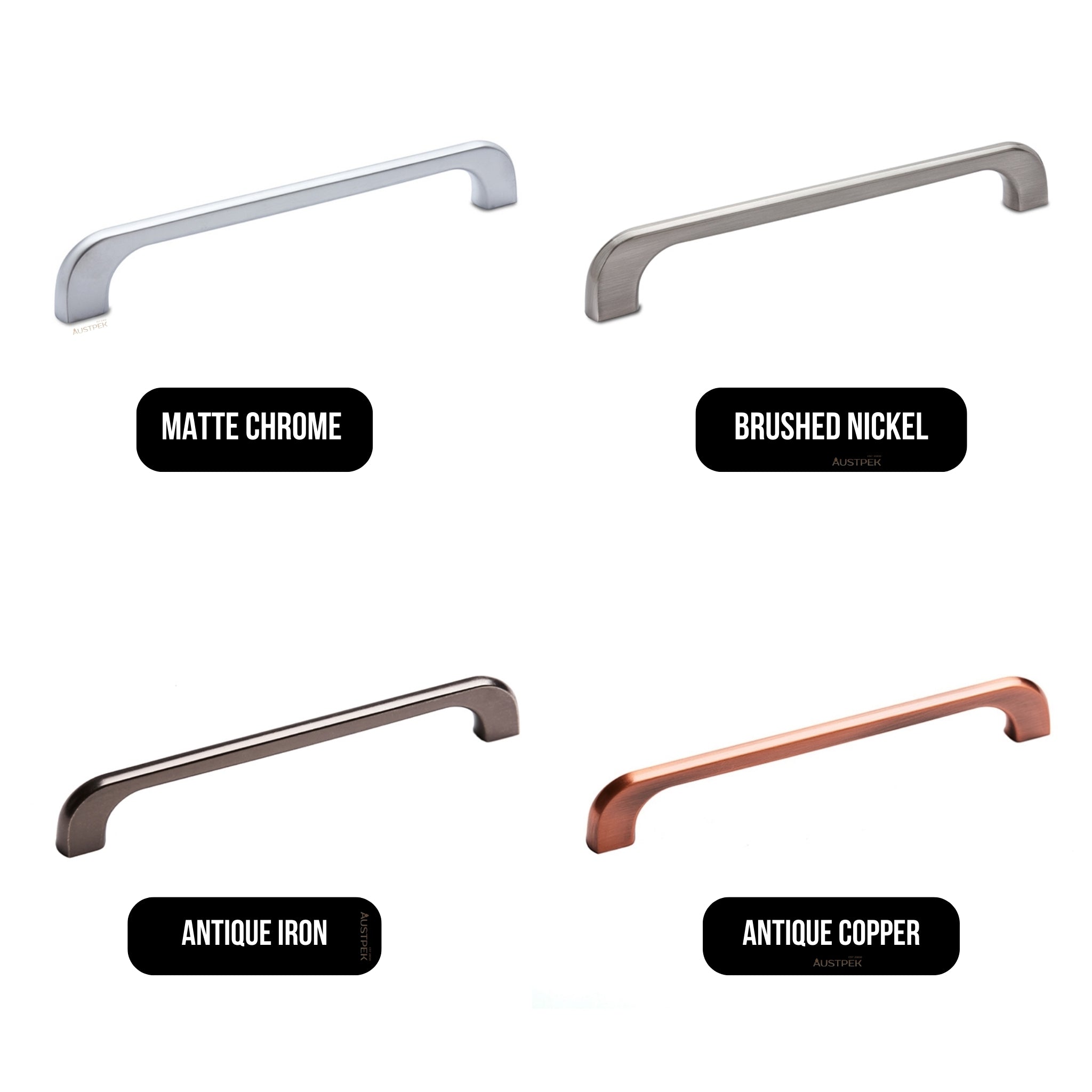 MODULR SQUARE HANDLE MATTE CHROME (AVAILABLE IN 128MM, 160MM, 224MM AND 320MM)