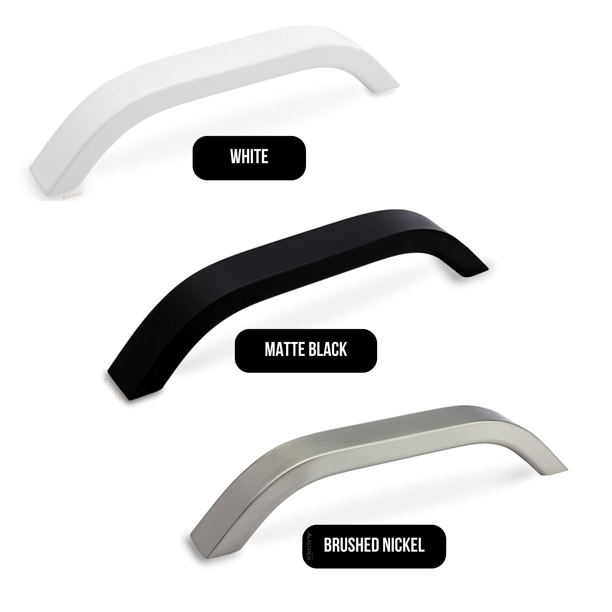 MODULR BOW HANDLE BRUSHED NICKEL (AVAILABLE IN 128MM, 192MM, 256MM AND 416MM)