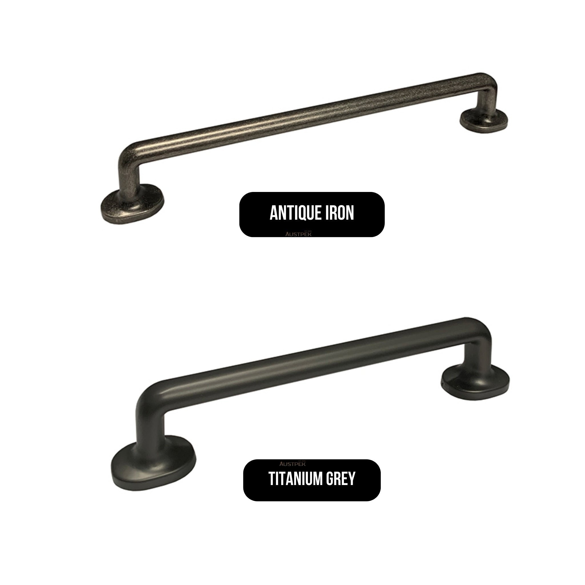 MODULR SQUARE HANDLE ANTIQUE IRON (AVAILABLE IN 128MM, 192MM AND 224MM)