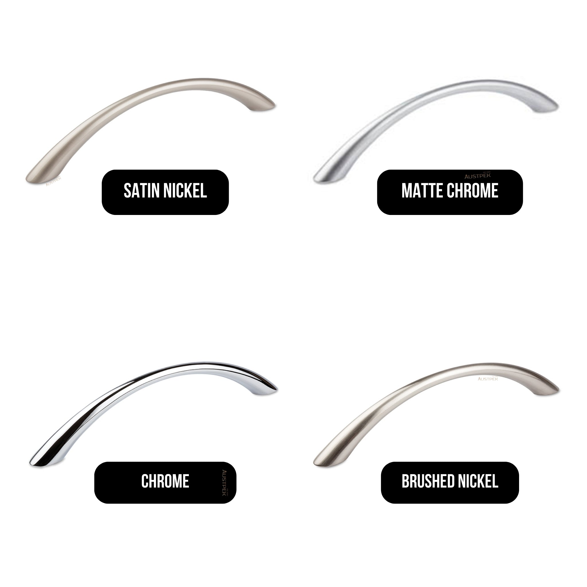 MODULR BOW HANDLE BRUSHED NICKEL (AVAILABLE IN 96MM AND 128MM)